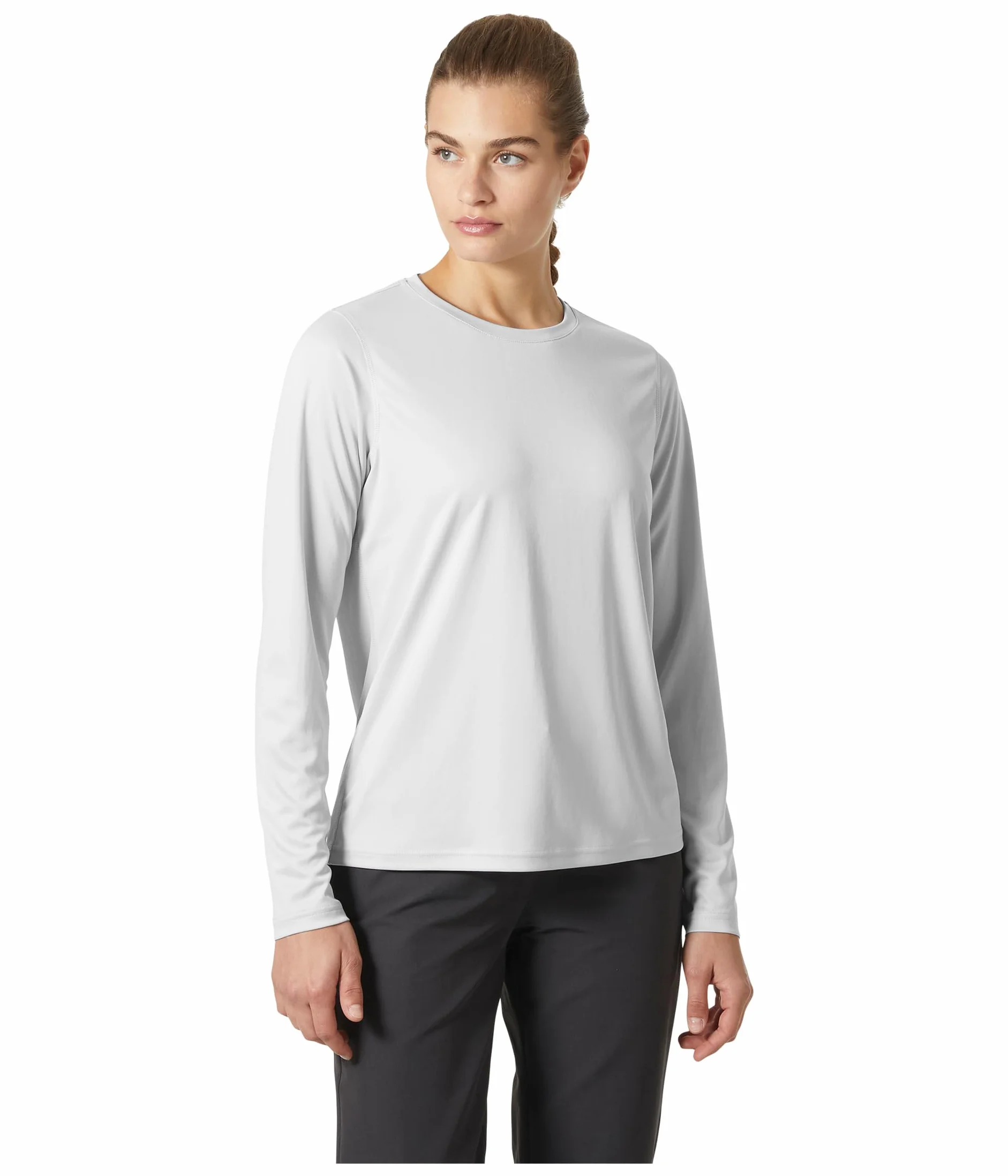 Helly Hansen Damska W HH Tech Crew LS 2.0, szara mgła, S