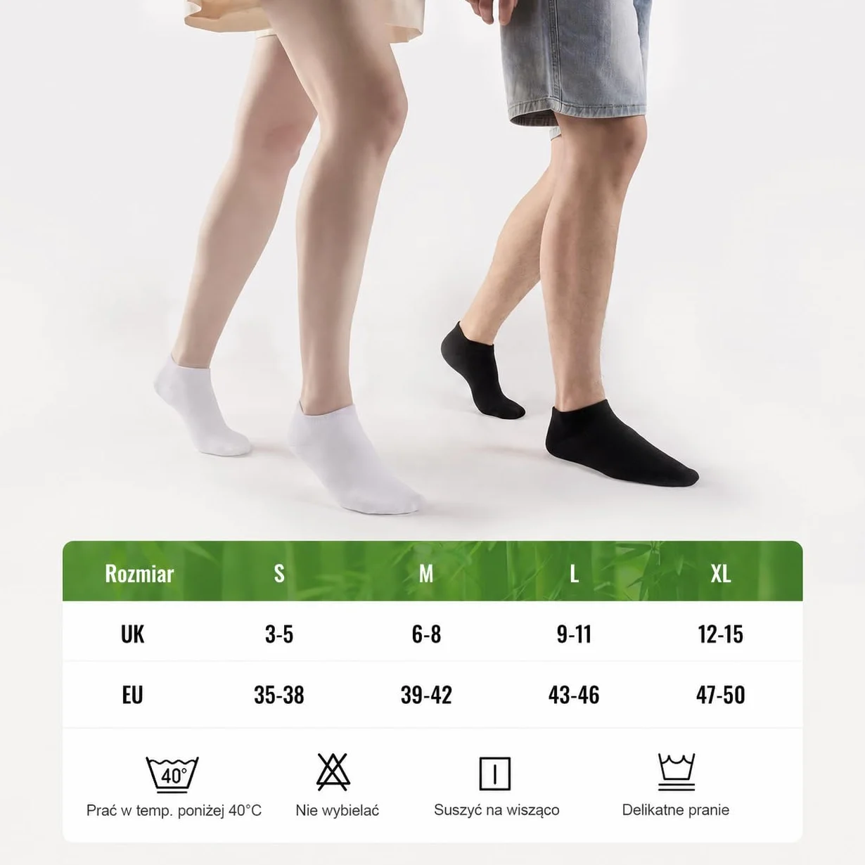 10/20 Par Skarpetki Krótkie Bambusa Dla Mężczyzn I Kobiet – Wygodne, Oddychające, Krótkie Skarpety Letnie do Kostki, Unisex, Idealne na Co Dzień, Czarny, Biały, Szary, Niebieski