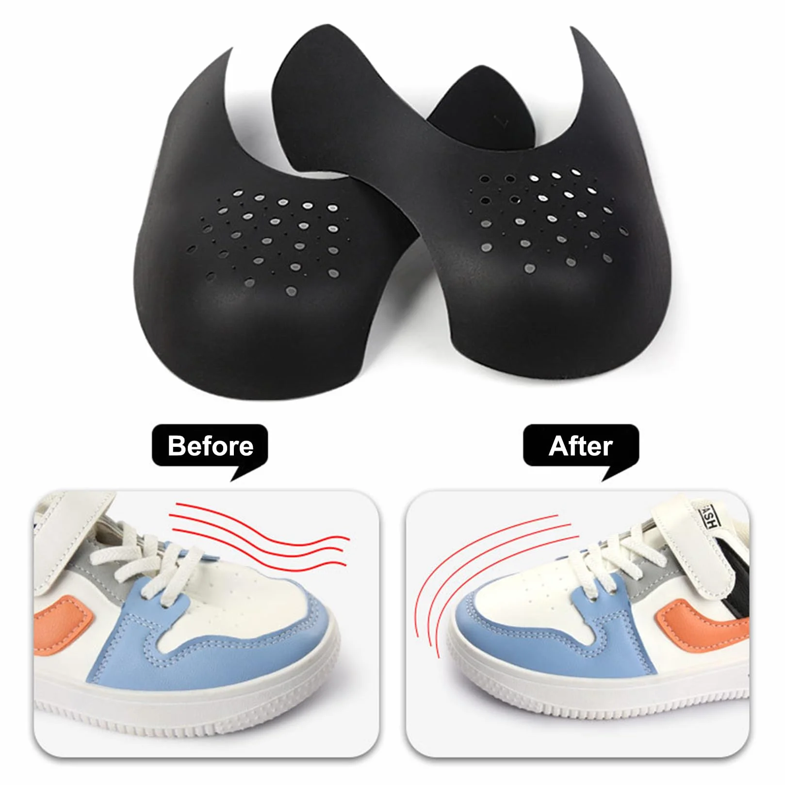 3 pary buty, ochrona przed zagnieceniami i zagięciami