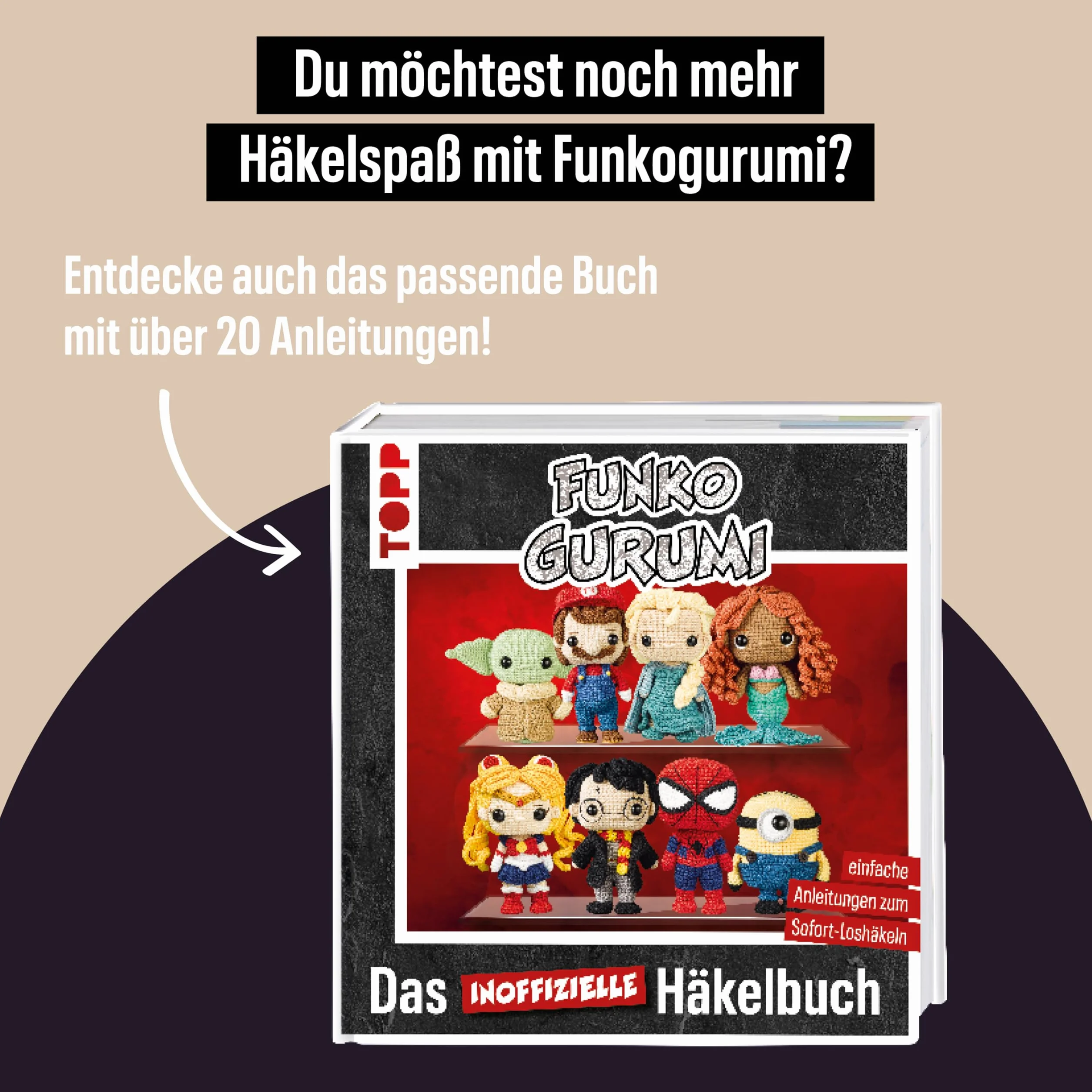 Funkogurumi Grogu. Das inoffizielle Häkelset: Anleitung, Misch-Garn in 3 Farben, Füllwatte, Häkelnadel 2,5 mm, Sicherheitsaugen, Maschenmarkierer, Wollnadel