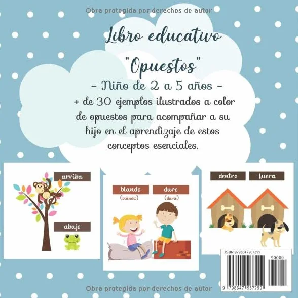 Opuestos - Libro Infantil: Mis Primeras Palabras - Libro educativo para niños de 2 a 5 años