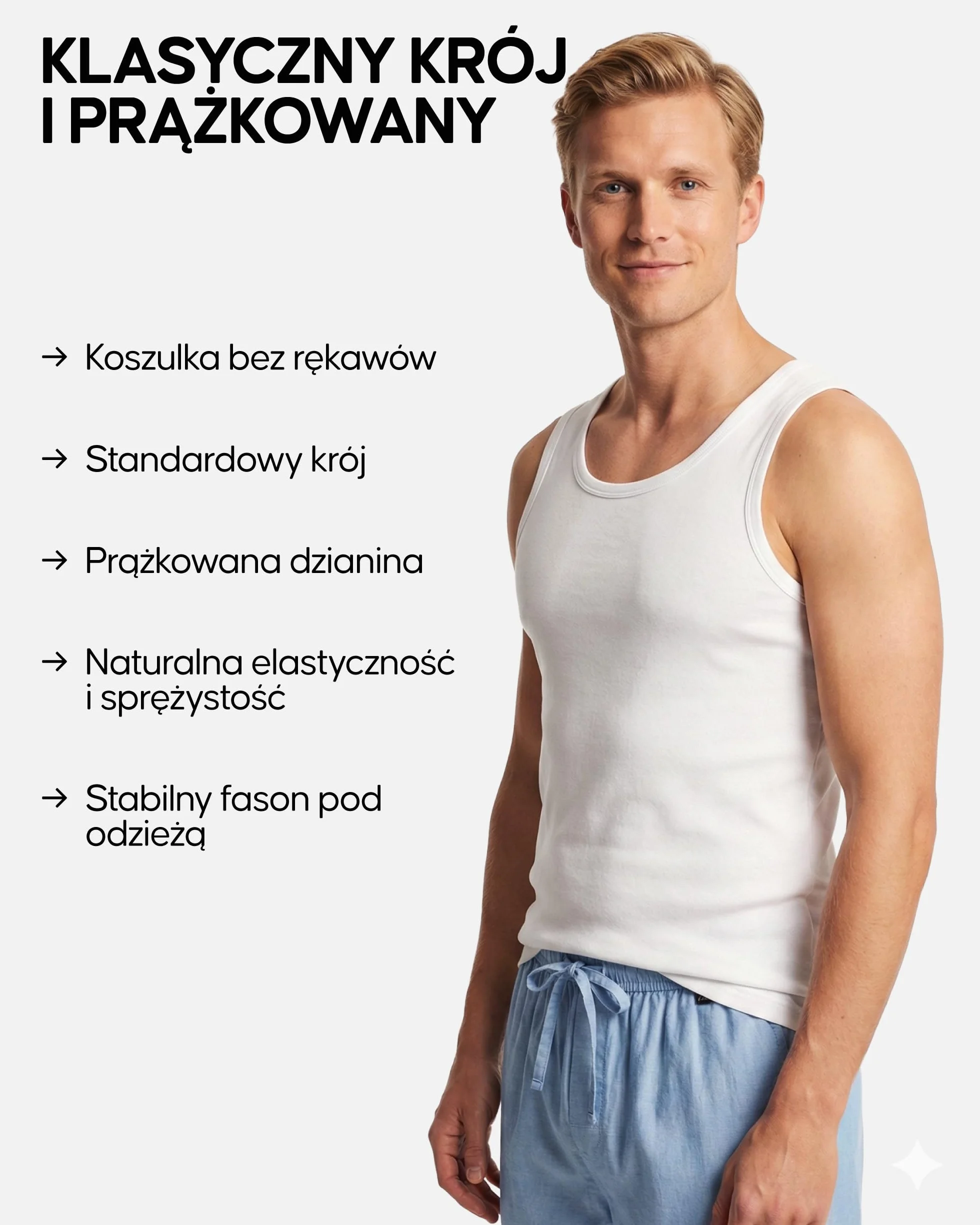 DANISH ENDURANCE Koszulki Męskie, bez Rękawów z 100% Organicznej Bawełny, Podkoszulek na co Dzień, 3-Pak