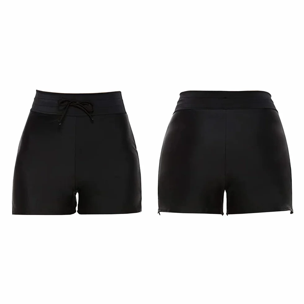Damskie letnie spodnie bikini szorty kąpielowe z wysokim stanem szorty tankini krótkie spodenki kąpielowe