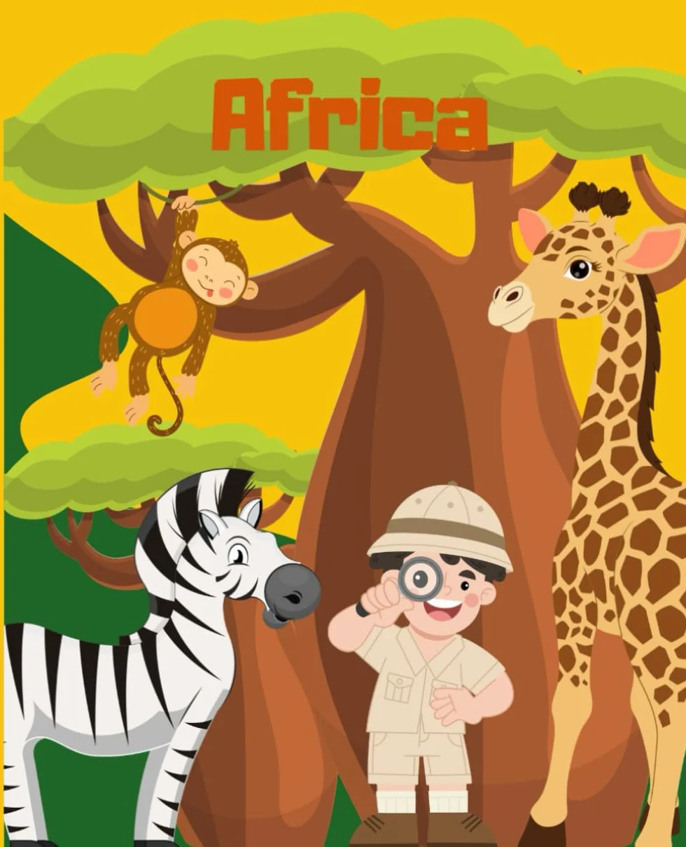 Africa – Coloring Book for Kids Ages 3–6: 30 African Animals with Fun Labels to Color: Learn About Wildlife Through Play: Fun Safari Creatures, Big ... Word Practice for Toddlers and Preschoolers