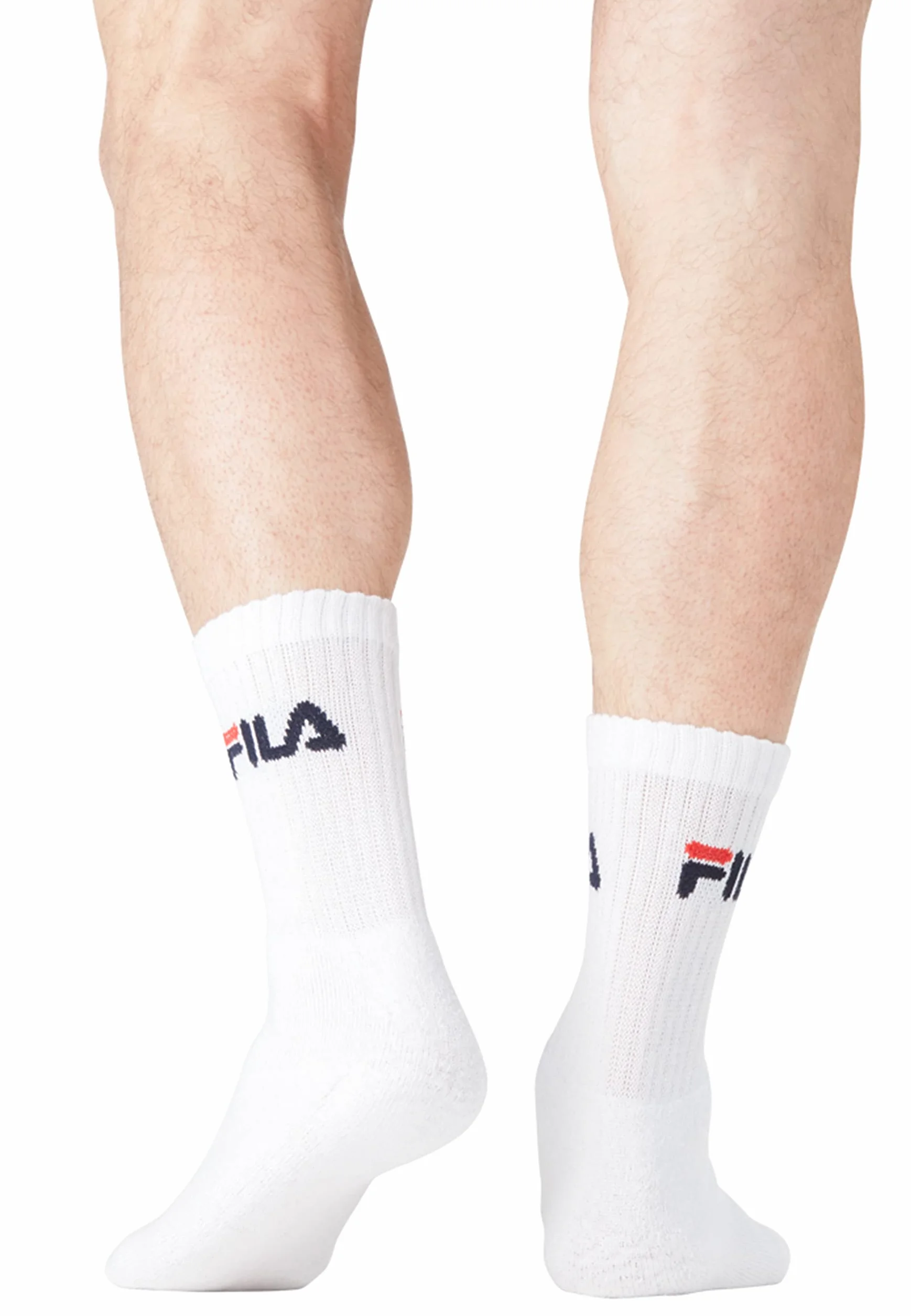Fila Bawełniane skarpety sportowe męskie, wygodne, miękkie w dotyku (zestaw 6 sztuk), biały, 43/46 EU