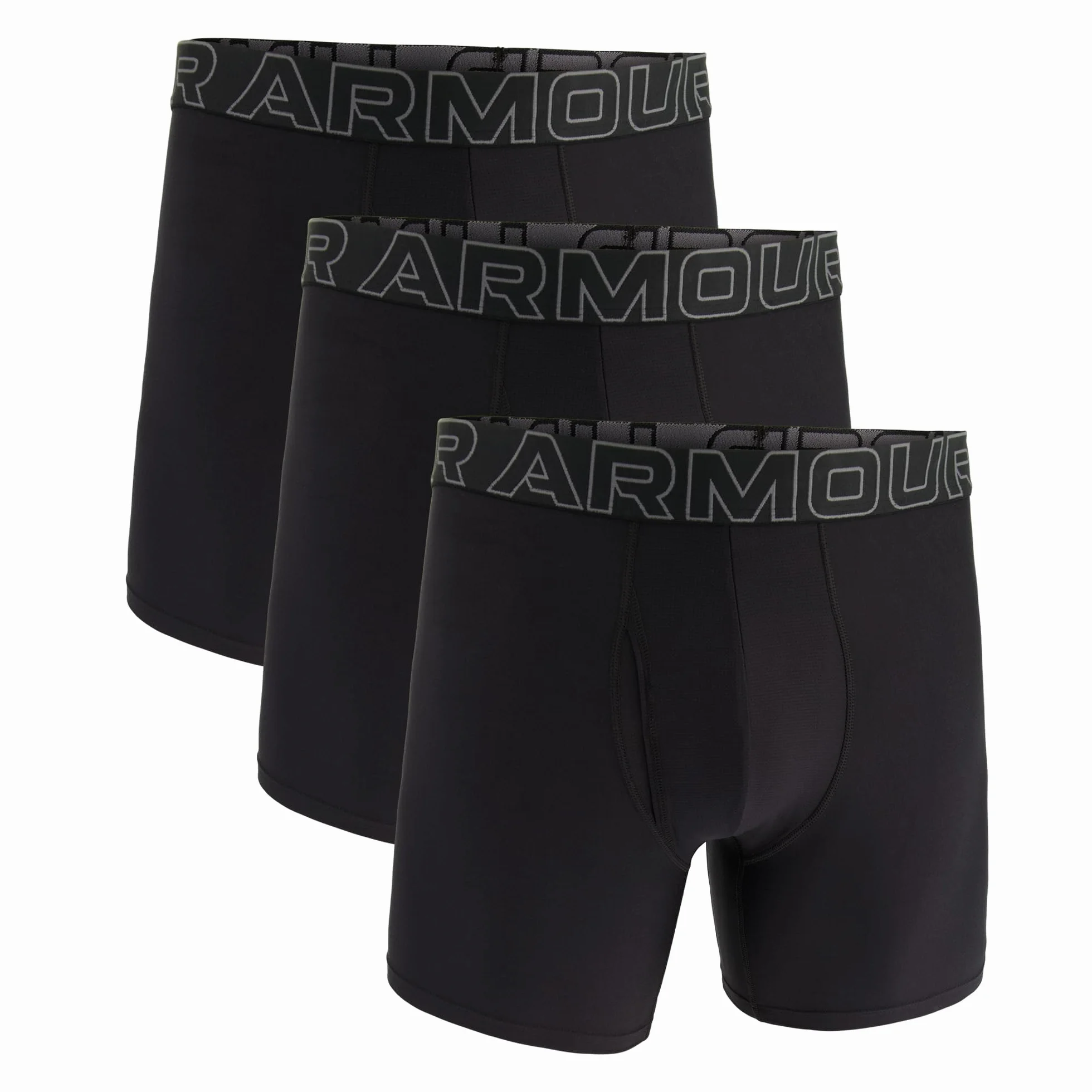 Under Armour Męskie bokserki Performance Tech 15,24 cm, 3-pak, czarne, L, Czarny, L