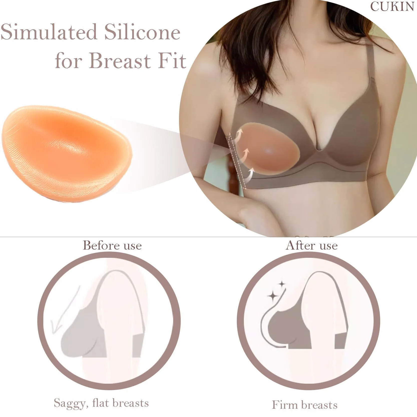 1 para wkładek do biustonosza z silikonu Push Up Wkładki do biustonosza Bikini Wyjmowane wkładki do biustonosza Wkładki Push Up Silikonowe podkładki do piersi Wkładki do biustonosza
