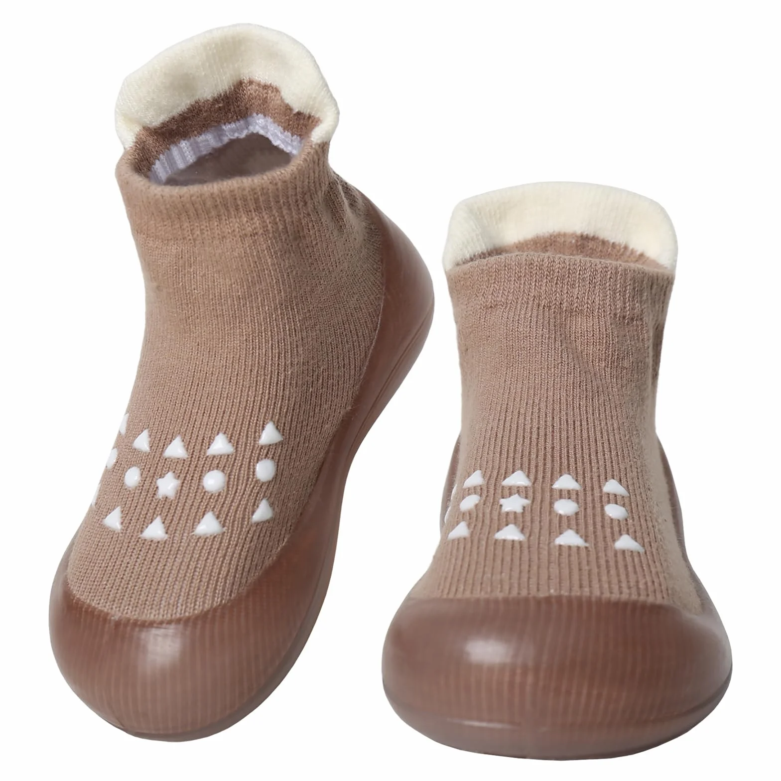 EDOTON Skarpety dla niemowląt, buty do pierwszego chodzenia, antypoślizgowa gumowa podeszwa, trampki, buty outdoorowe dla małych dzieci, chłopców, dziewcząt