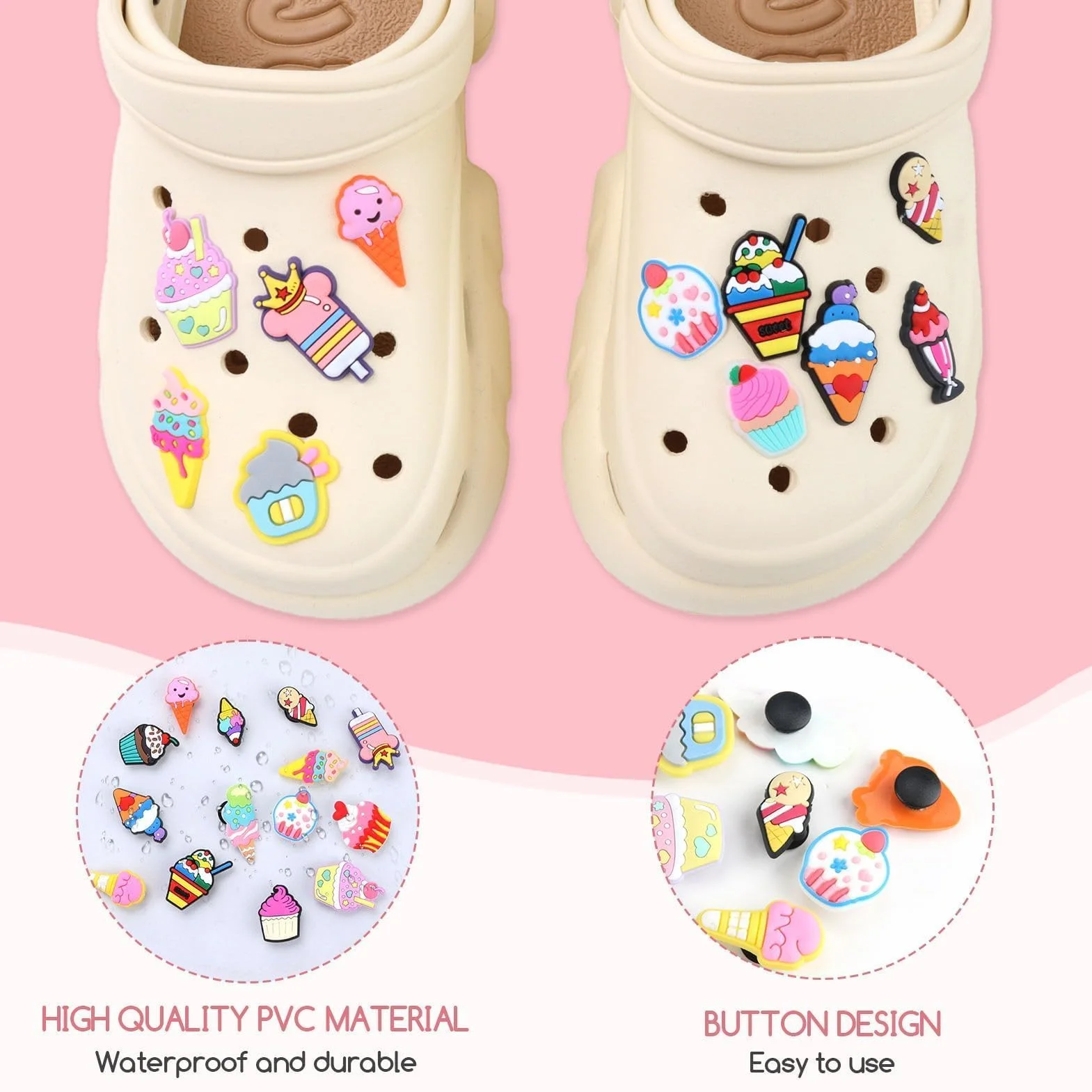 Zestaw 12 zawieszek do butów w kształcie krokodyla, trwałe akcesoria do butów z PVC Unisex Udekoruj i spersonalizuj swoje buty, M, PVC, PVC