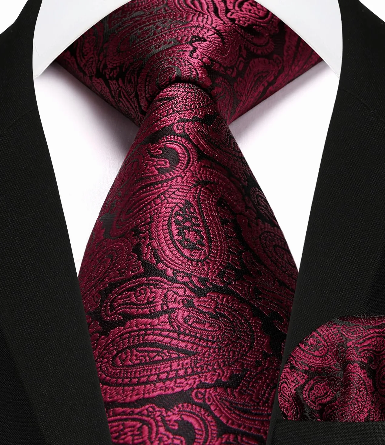 Enlision Kamizelki dla mężczyzn ślub kamizelka paisley kwiatowy żakardowy krawat poszetka kwadratowa impreza formalna kamizelka garnitur zestaw S-6XL