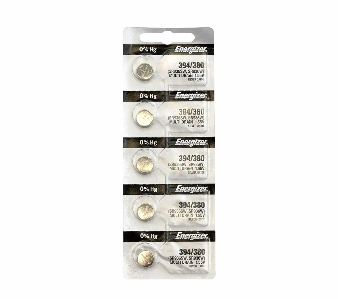 Energizer 394 batteria a bottone per orologi all' ossido di argento SR936SW confezione da 5 batterie
