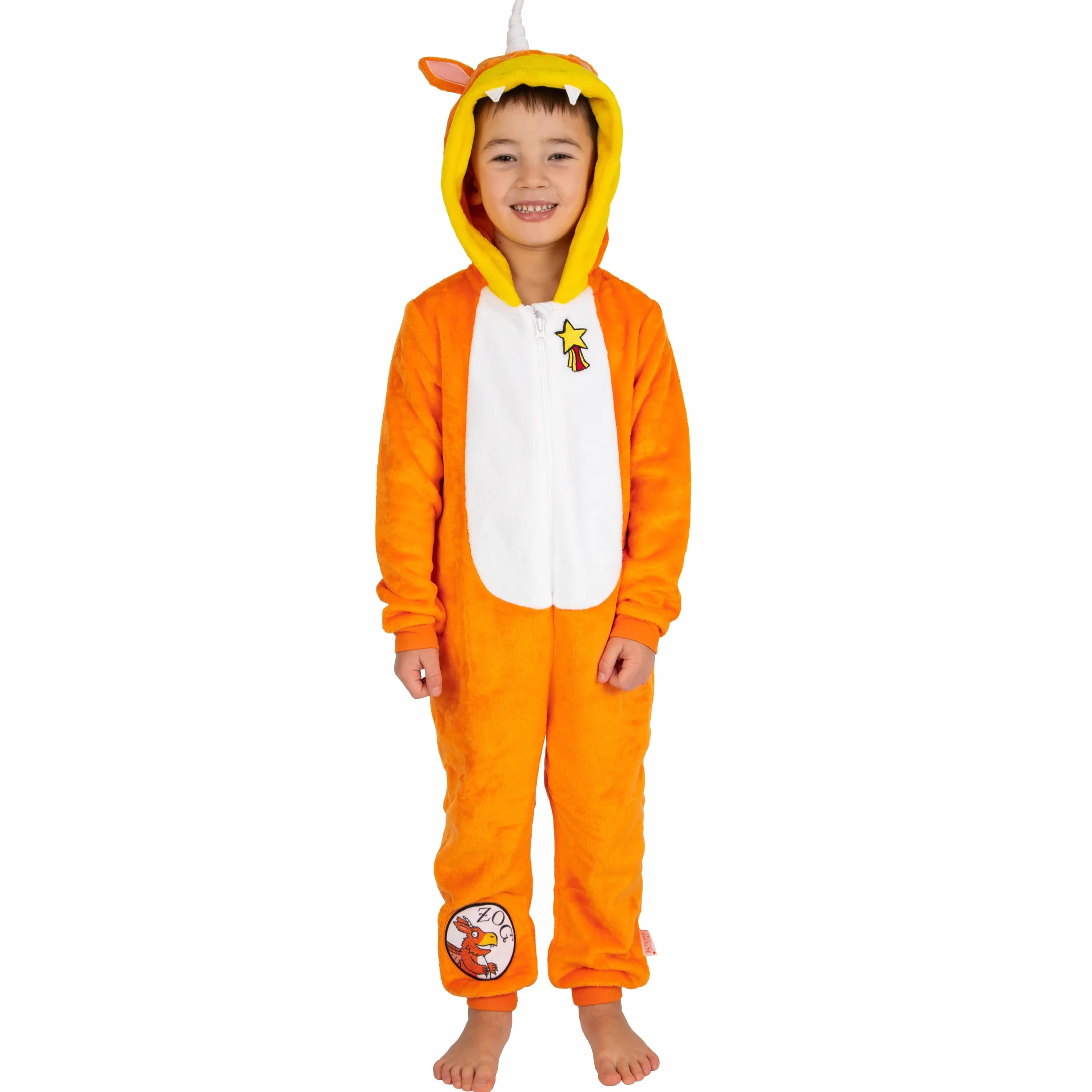 Zog Onesie Dla Chłopców Z Kapturem, Kostium Smoka Z 3D Uszami, Jednoczęściowa Piżama Dla Chłopców, Onesie Dzieci