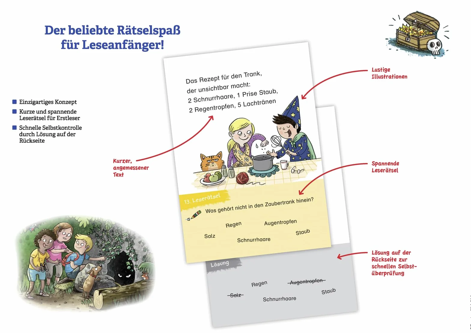 Leseprofi - 3-Minuten-Leserätsel für Erstleser: Einfach tierisch: 40 knifflige Aufgaben: 2