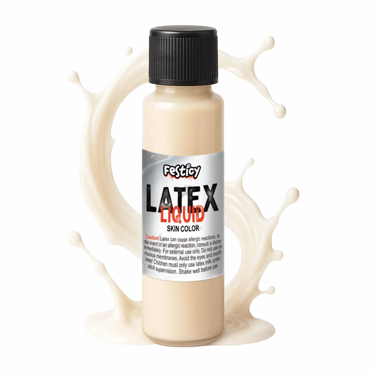 FESTICY Lateks w płynie kolor skóry 30 ml lateks do makijażu naturalnego Halloween 2025 i malowanie ciała Niezauważalne fałszywe blizny Halloween Maski i kostiumy z realistycznymi efektami