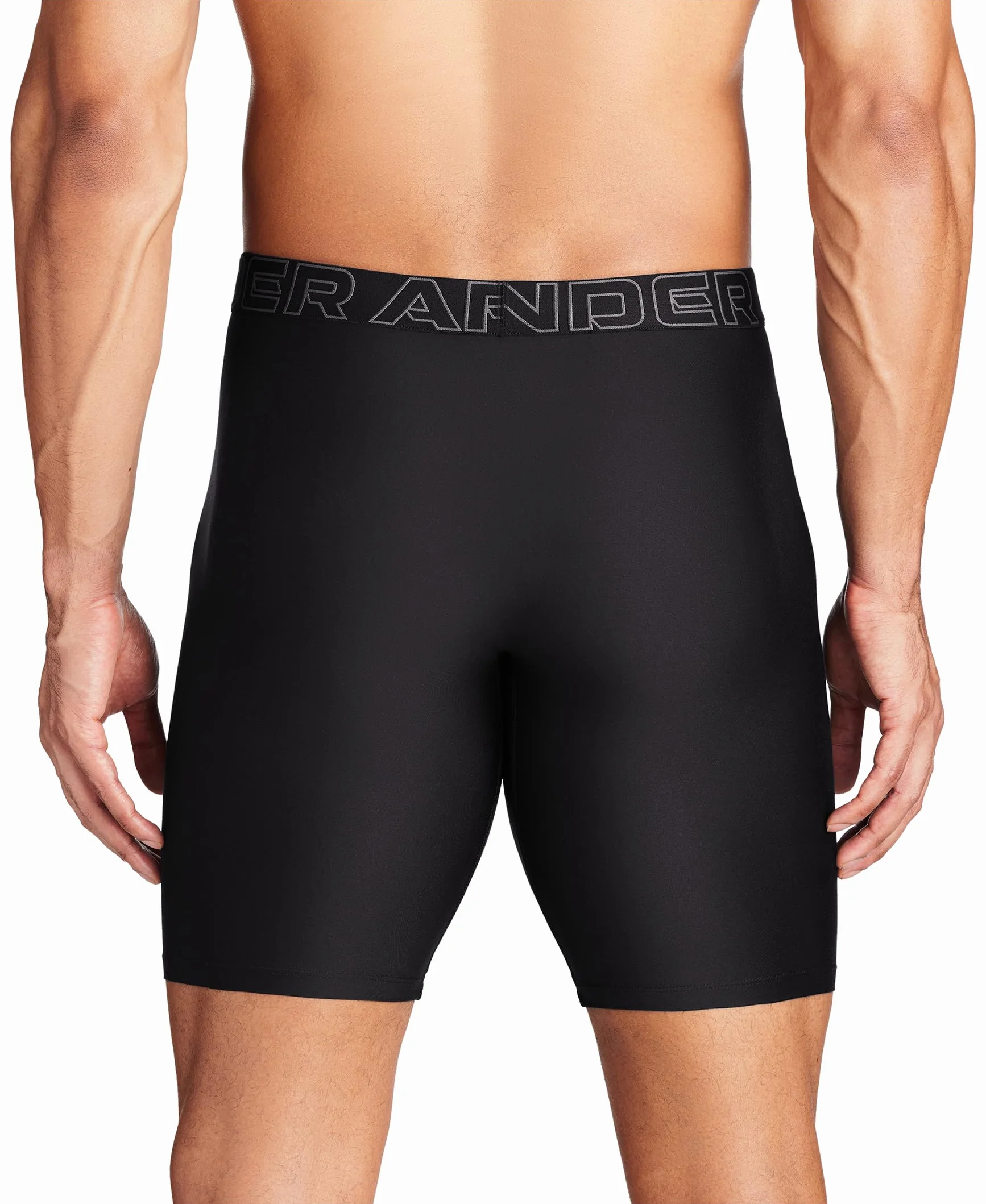 Under Armour Men's Multi-Pack Performance Tech Long-Leg Boxer Brief, 9" Inseam, All-Day Comfort