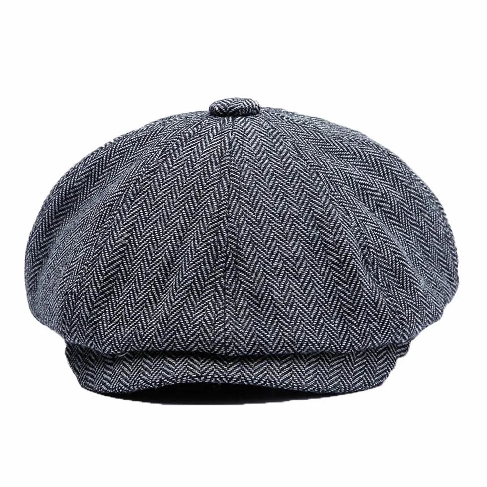 YAMEE Męski beret Beret, kaszkiet męski, czapka z daszkiem, płaska czapka sportowa Gatsby Newsboy Cap, rozmiar 58-60 cm