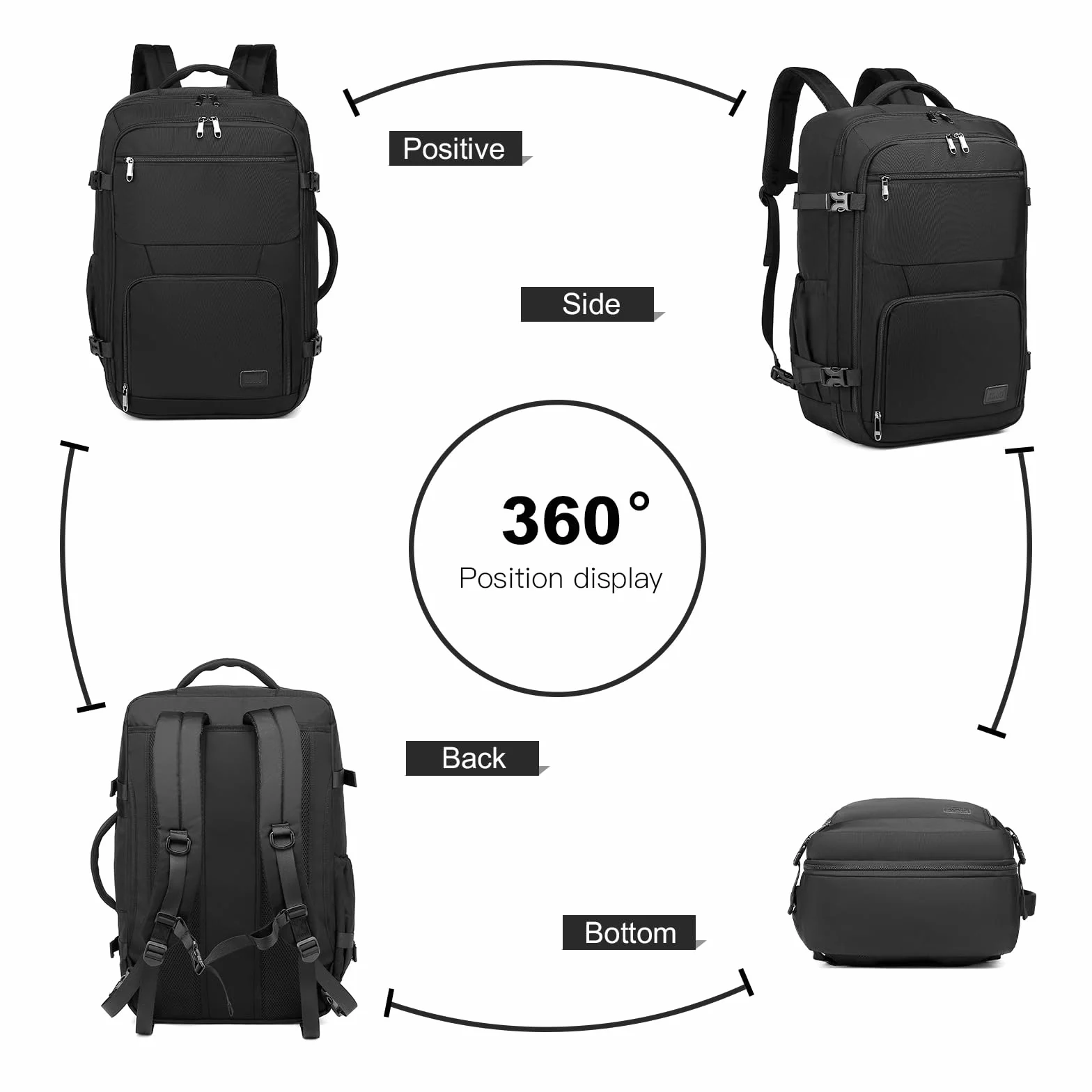 Kono Torba kabinowa 55 x 35 x 20 cm bagaż podręczny plecak podróżny torba na ramię 38 l bagaż podręczny