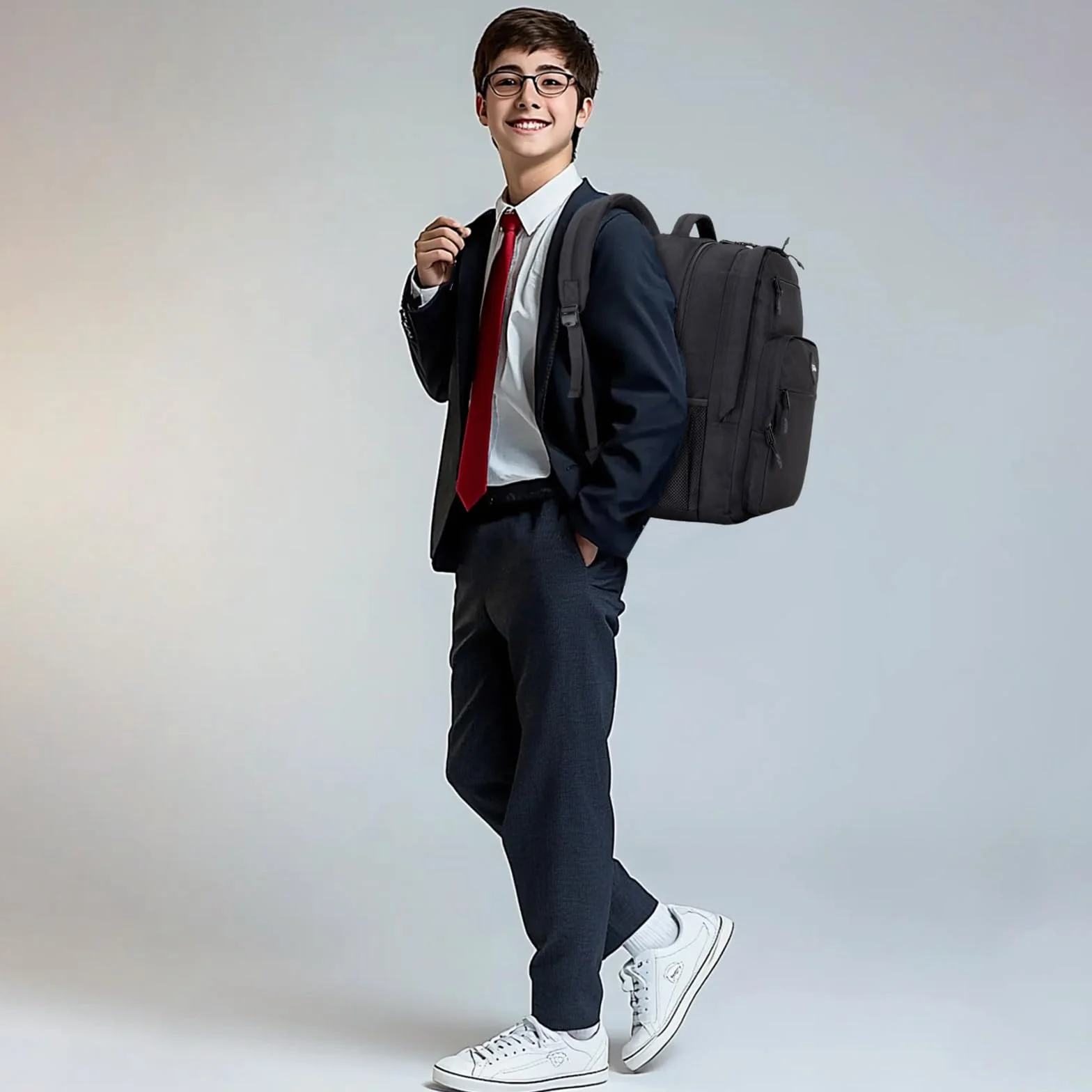 Tzowla Plecak szkolny dla nastoletnich dziewcząt i chłopców, 15,6-calowy laptop torba na książki dla nastolatków w wieku 14-18 lat, lekkie plecaki studenckie
