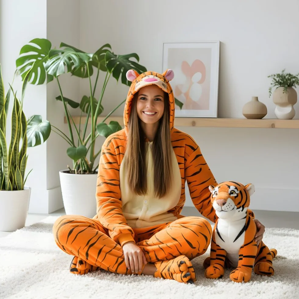 Kigurumi Onesie piżama dla dorosłych, uniseks, kostium zwierzęcy, kombinezon z flaneli, jednoczęściowy, dla kobiet i mężczyzn