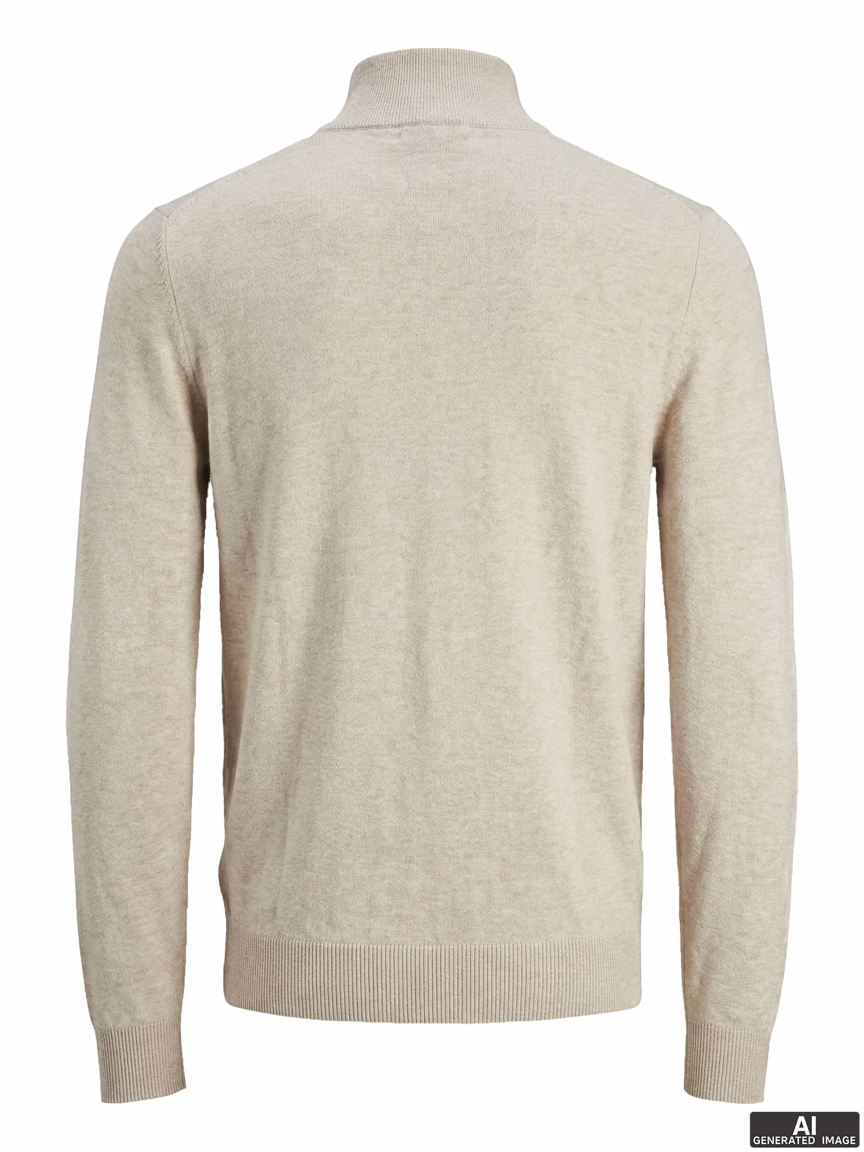 JACK&JONES JUNIOR Chłopięcy Jjeemil Knit Half Zip Noos Jnr sweter z dzianiny, Oatmeal/szczegóły: melanż, 128