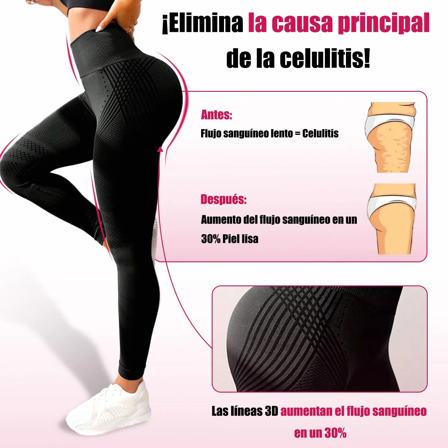 2 sztuki antycellulitowe legginsy damskie, legginsy antycellulitowe 3D kompresja lipedema, legginsy antycellulitowe push up, legginsy antycellulitowe damskie redukujące lipedema