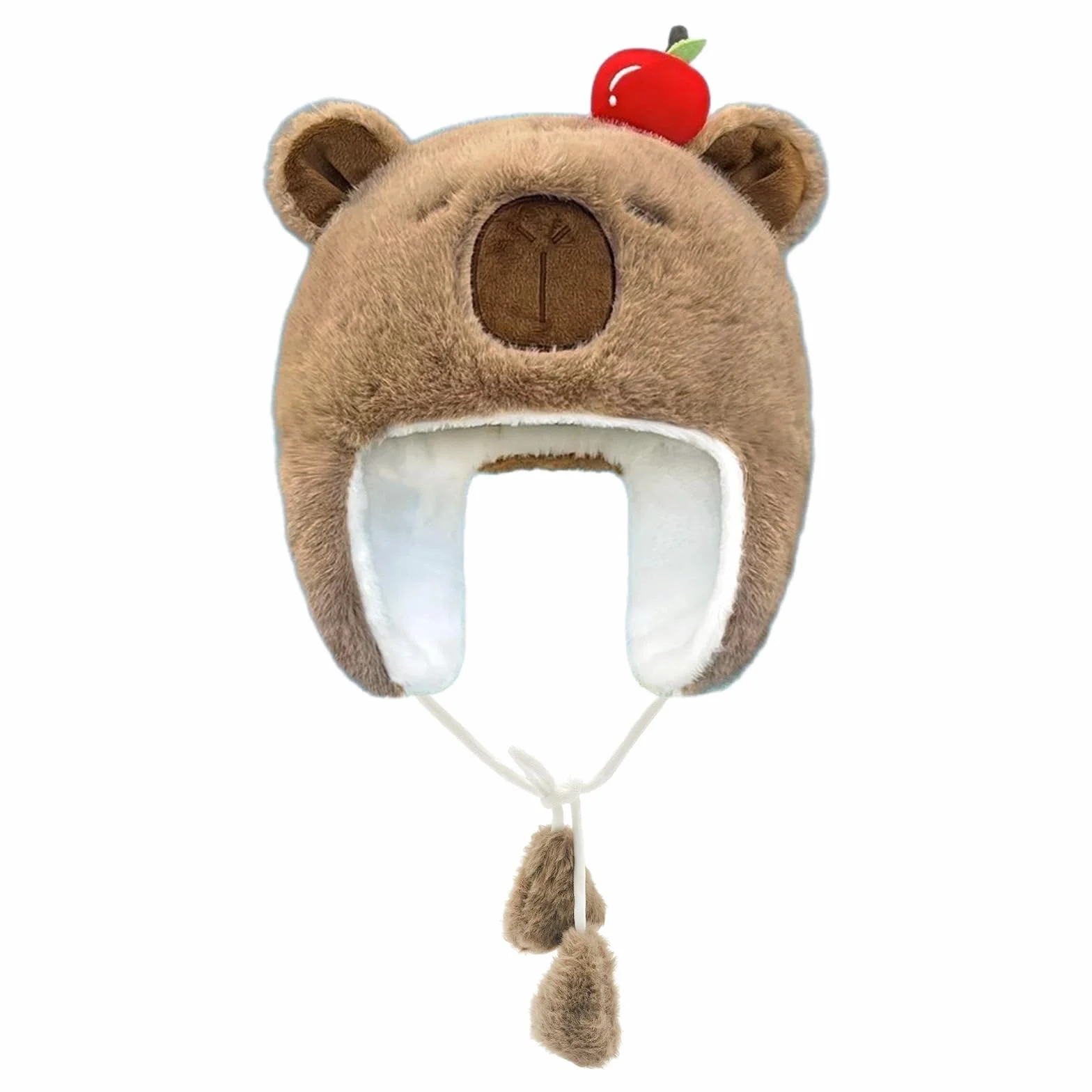Rosyjska czapka, czapka zimowa typu chapka dla kobiet, Ushanka Pluszowa czapka Capybara, czapka ukryta w uszach, urocza czapka trapera, zimowa czapka z ochraniaczami na uszy na zimną pogodę