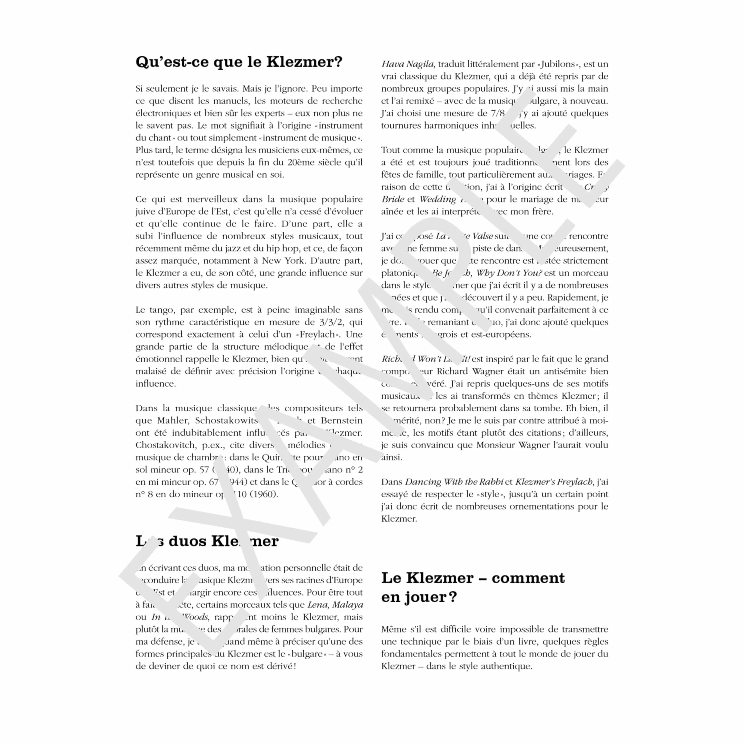 Klezmer & More: Violin Duets. für 2 Violinen. Spielpartitur.