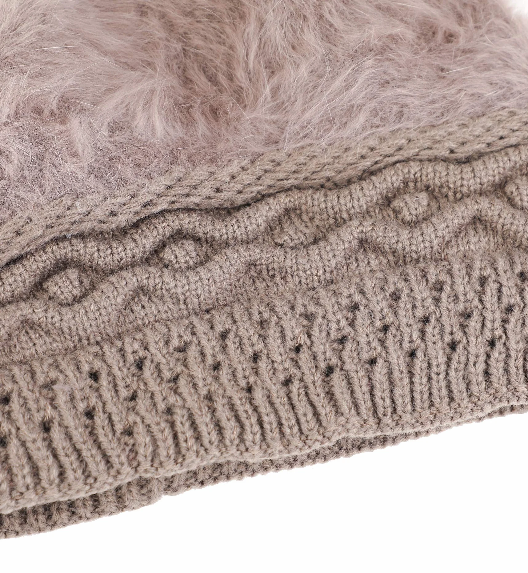 Superora Czapka beanie dla kobiet dwuwarstwowa polarowa linia zimowe czapki z dzianiny żeberet czapka francuska czapka vintage dzianinowa pleciona szydełkowa elegancka lekka vintage ładna klasyczna