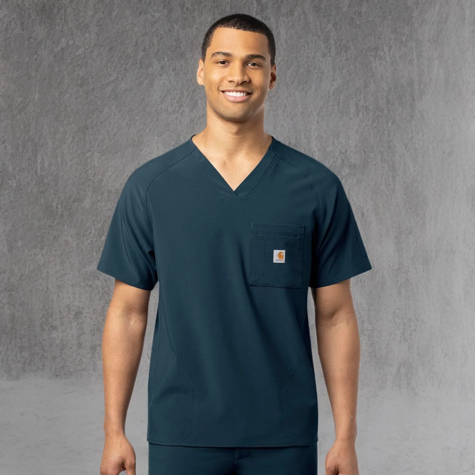 Carhartt Męska koszulka z kieszenią na piersi Micro Ripstop, granatowy, 3XL