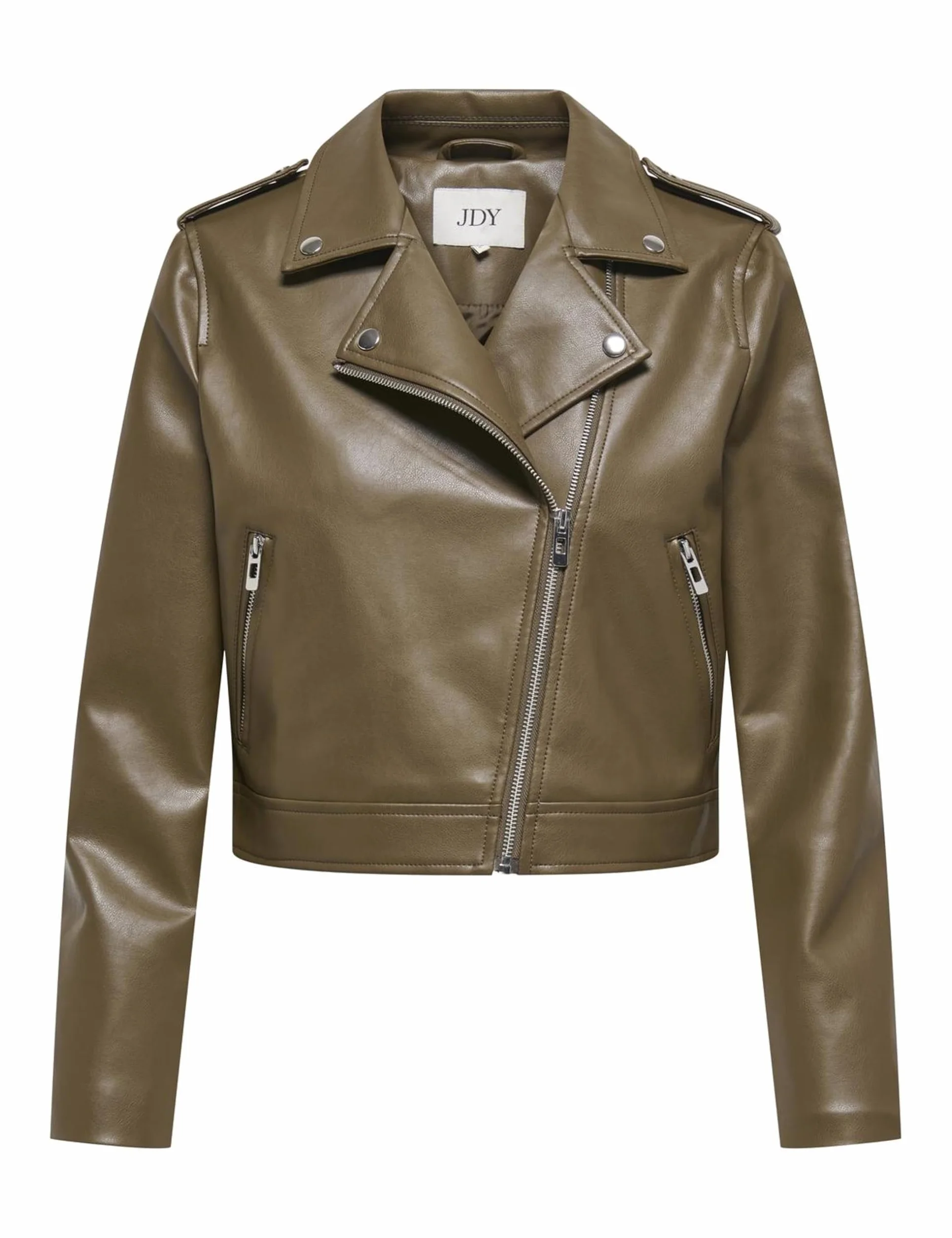 JdY Damska kurtka Jdymoxy Faux Leather OTW Hab, Teak, M, drewno tekowe, M