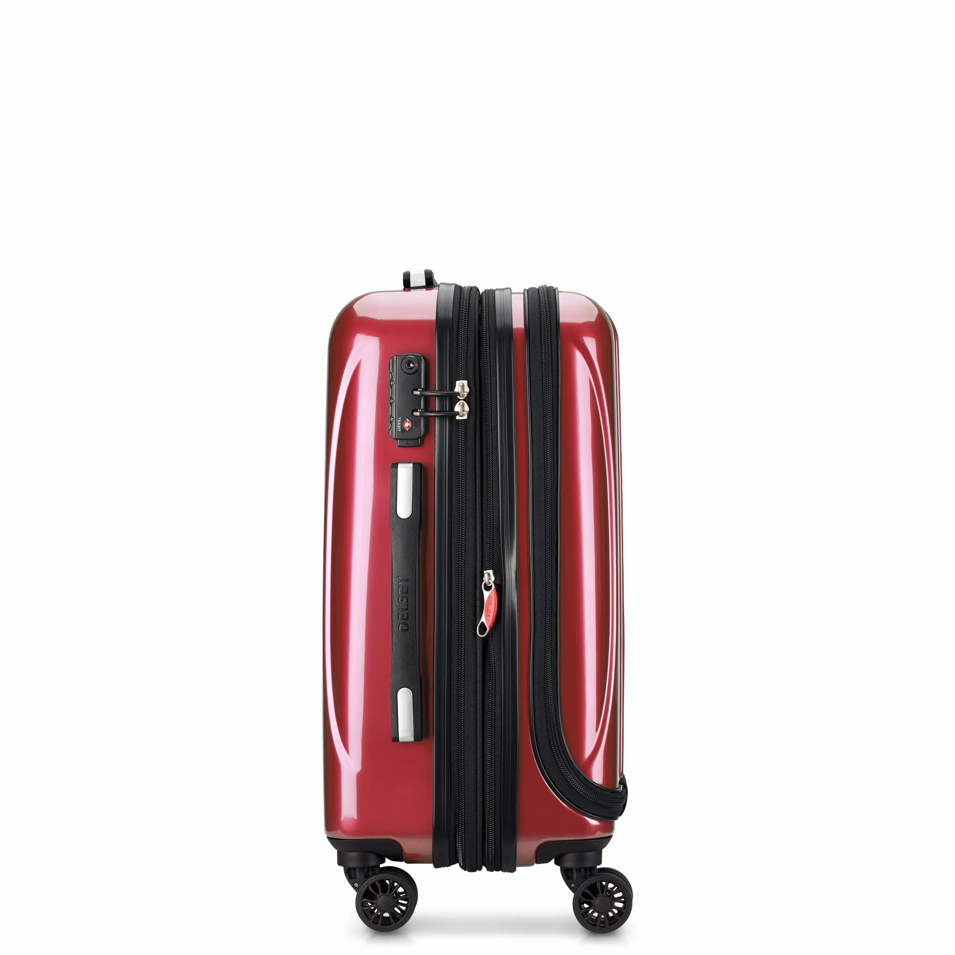 Delsey Paris Helium Aero Walizka twarda z funkcją, kółka obrotowe, Cegłowa Czerwień, 2-Piece Set (19/29), Zabawna koszulka z napisem 'Got Win'