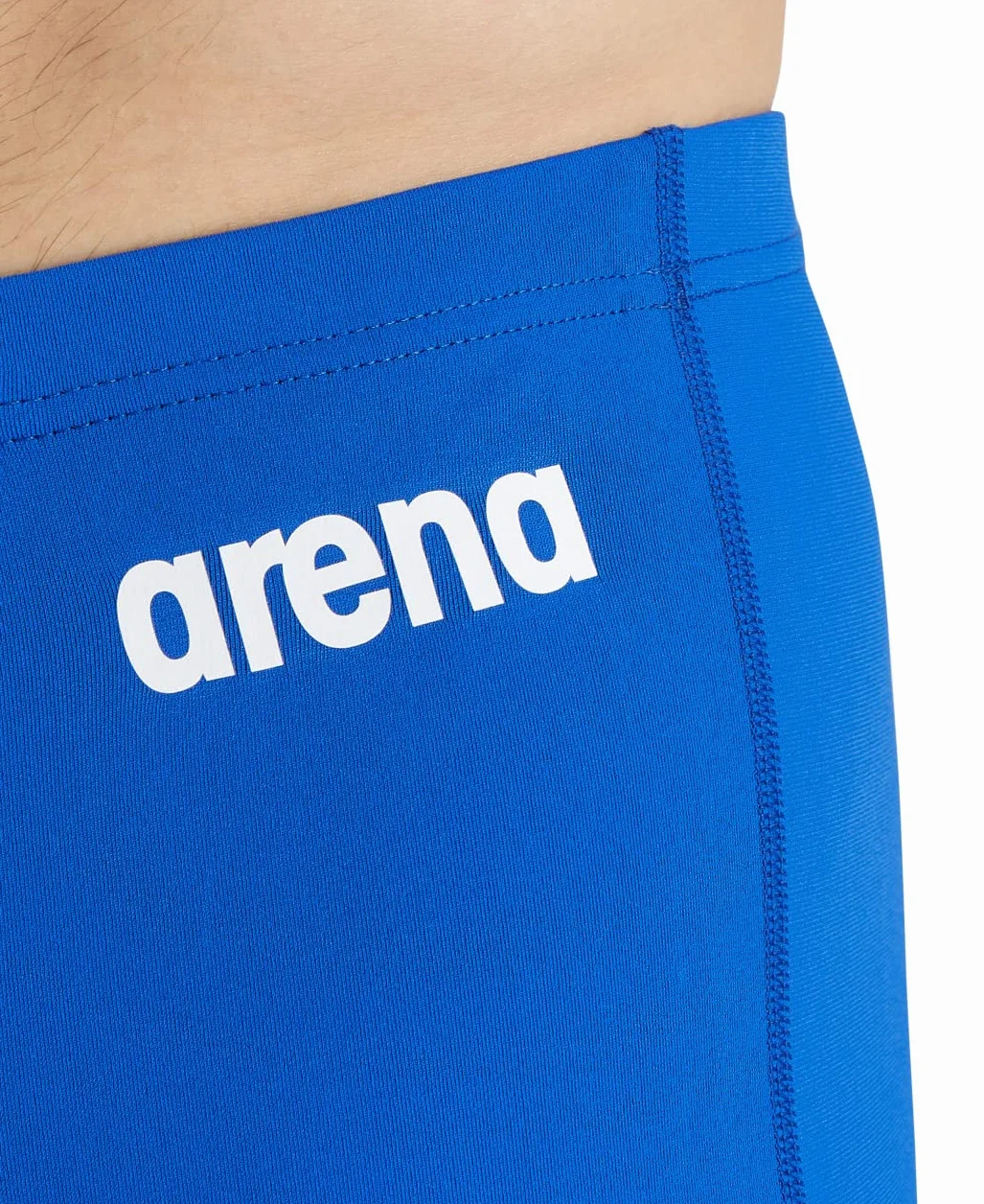 arena Męski strój kąpielowy Solid Team, szybkoschnący strój kąpielowy, materiał MaxLife Eco o maksymalnej odporności na chlor i ochronie UV UPF 50+