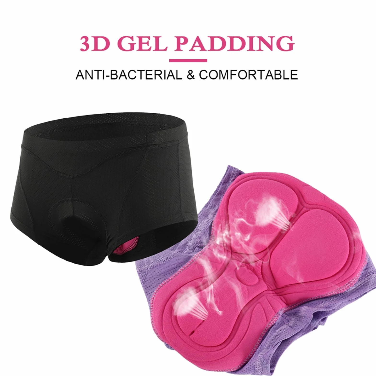 Spodenki Rowerowe, Legginsy Rowerowe Bielizna Rowerowa z żelową wyściółką 3D Damskie Spodenki Rowerowe Kompresyjne