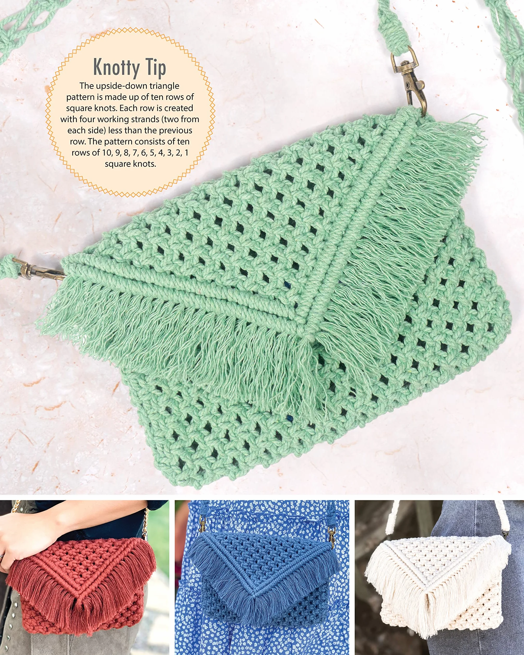 Knotting Natural Bags & Belts: 18 Beautiful, Easy-To-Make Macramé Projects
