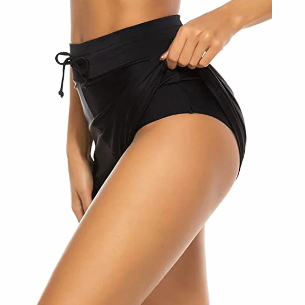 Damskie letnie spodnie bikini szorty kąpielowe z wysokim stanem szorty tankini krótkie spodenki kąpielowe