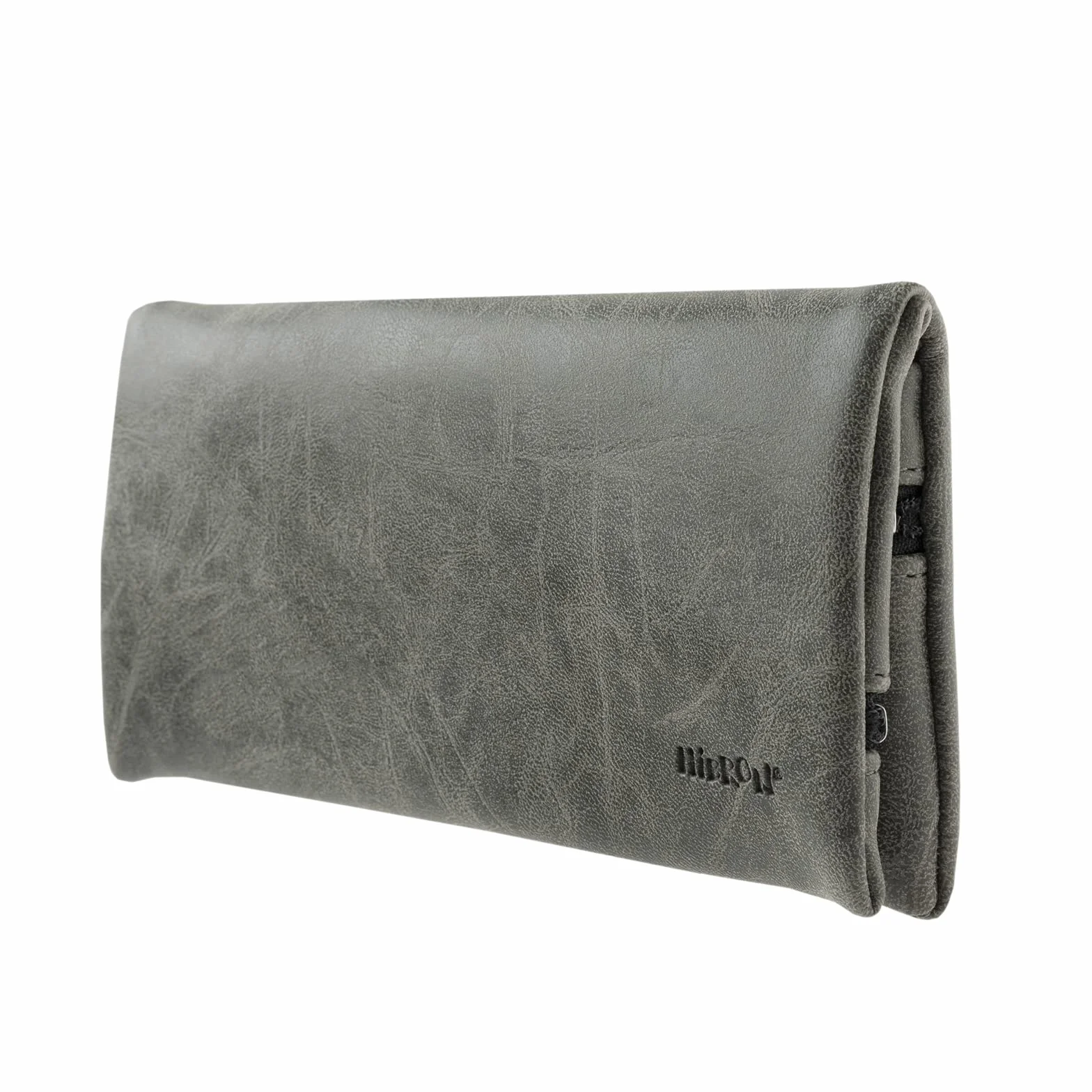 HIBRON Tabaquera Pitillera Cover Tobacco Bag od Liar skórzany Tobacco Wallet firmy Rolling (58105 szary)