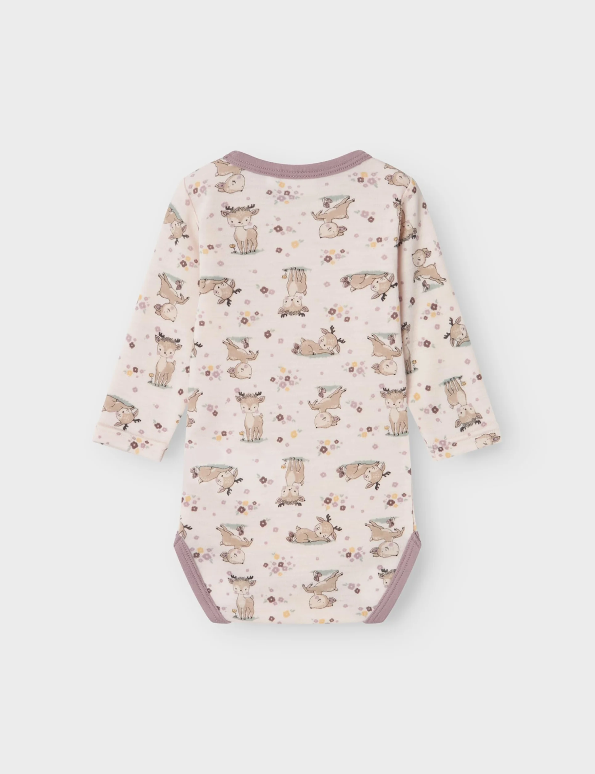 NAME IT Body z długim rękawem Niemowlęta - dziewczynki Nbfwillit Wool Ls Body