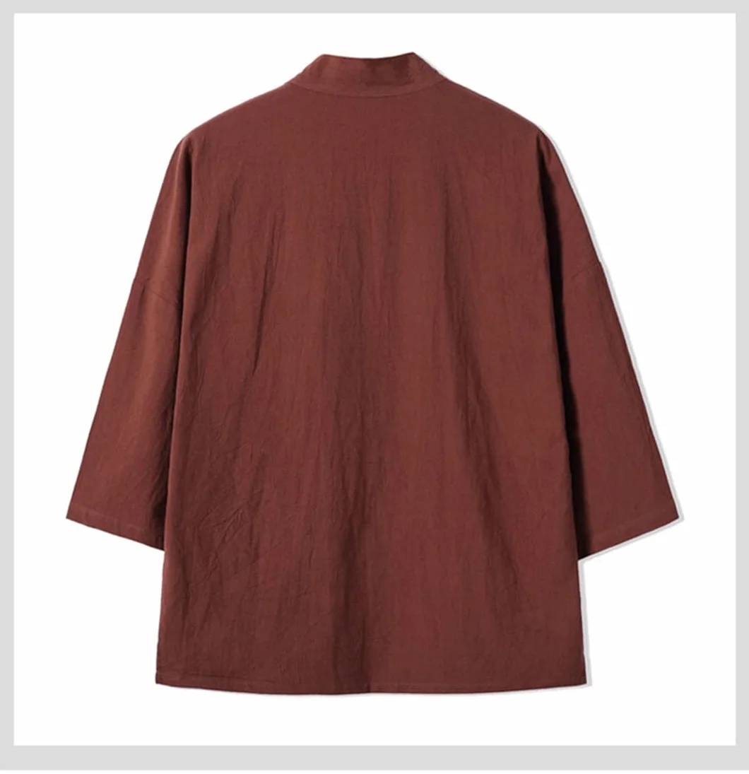 Haft żuraw Haori kimono Harajuku japoński styl plus size męski kostium yukata azjatyckie ubrania kardigan damska kurtka winna czerwona 4XL 86 do 91 kg
