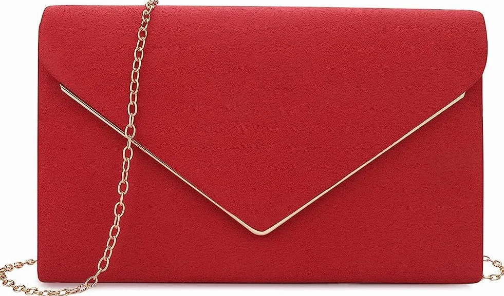 BBjinronjy Torebki wieczorowe, kopertówka dla kobiet, torebki na wesele, przyjęcie koktajlowe, bal, crossbody, torba na ramię, sztuczny zamsz, z odpinanym łańcuszkiem
