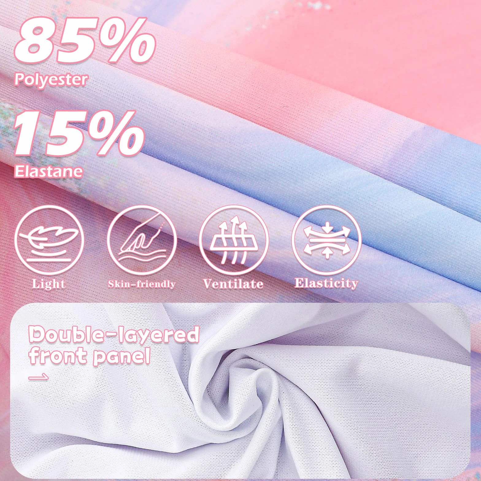 MASOCIO Kostium kąpielowy dziewczęcy, jednoczęściowy, szybkoschnący, ochrona przed promieniowaniem UV, strój kąpielowy dla dzieci, basen na plażę, rozmiar 110-158