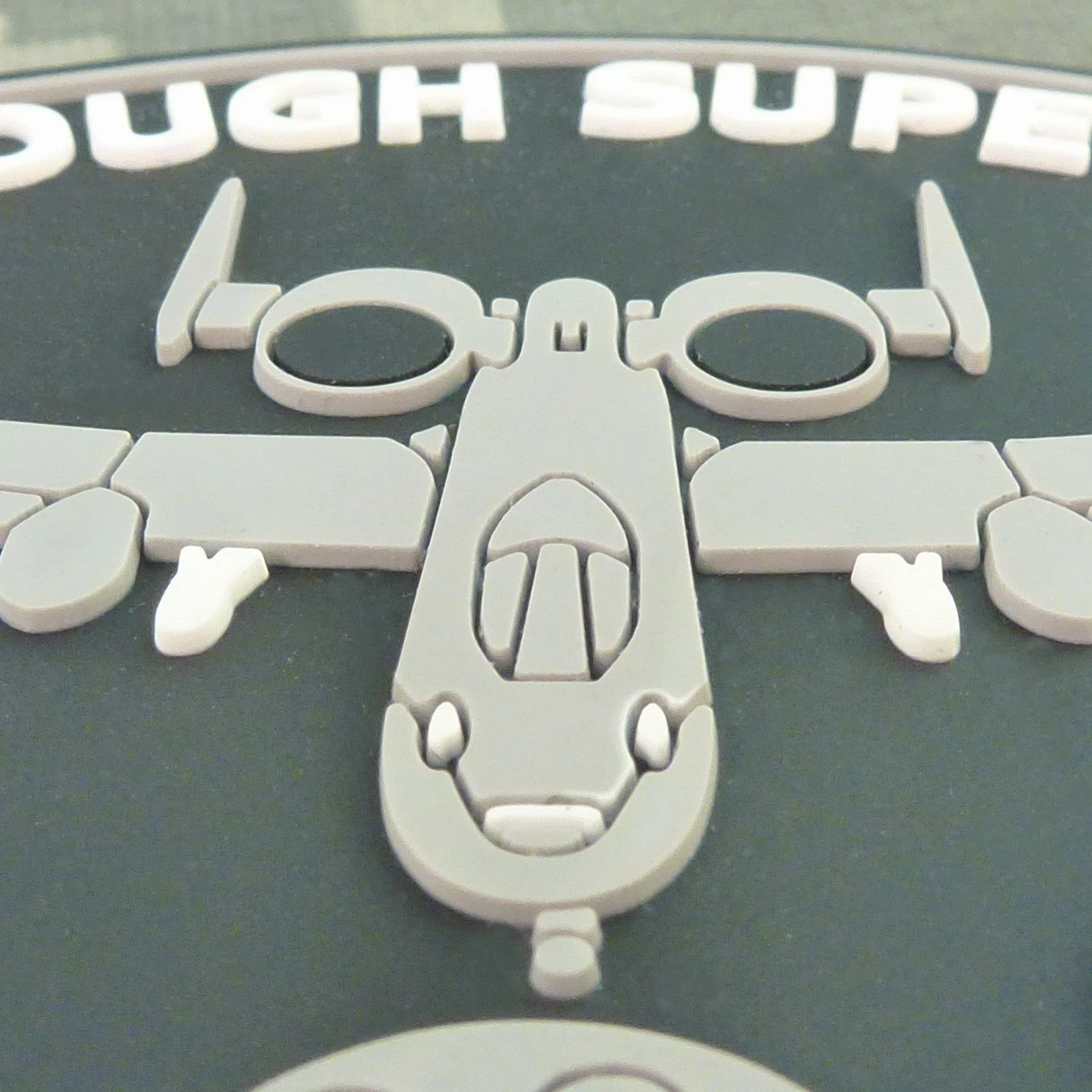 LEGEEON Peace Through Superior Firepower A-10 Warthog GAU-8/A Avenger Morale PVC Rubber 3D Hook&Loop Patch