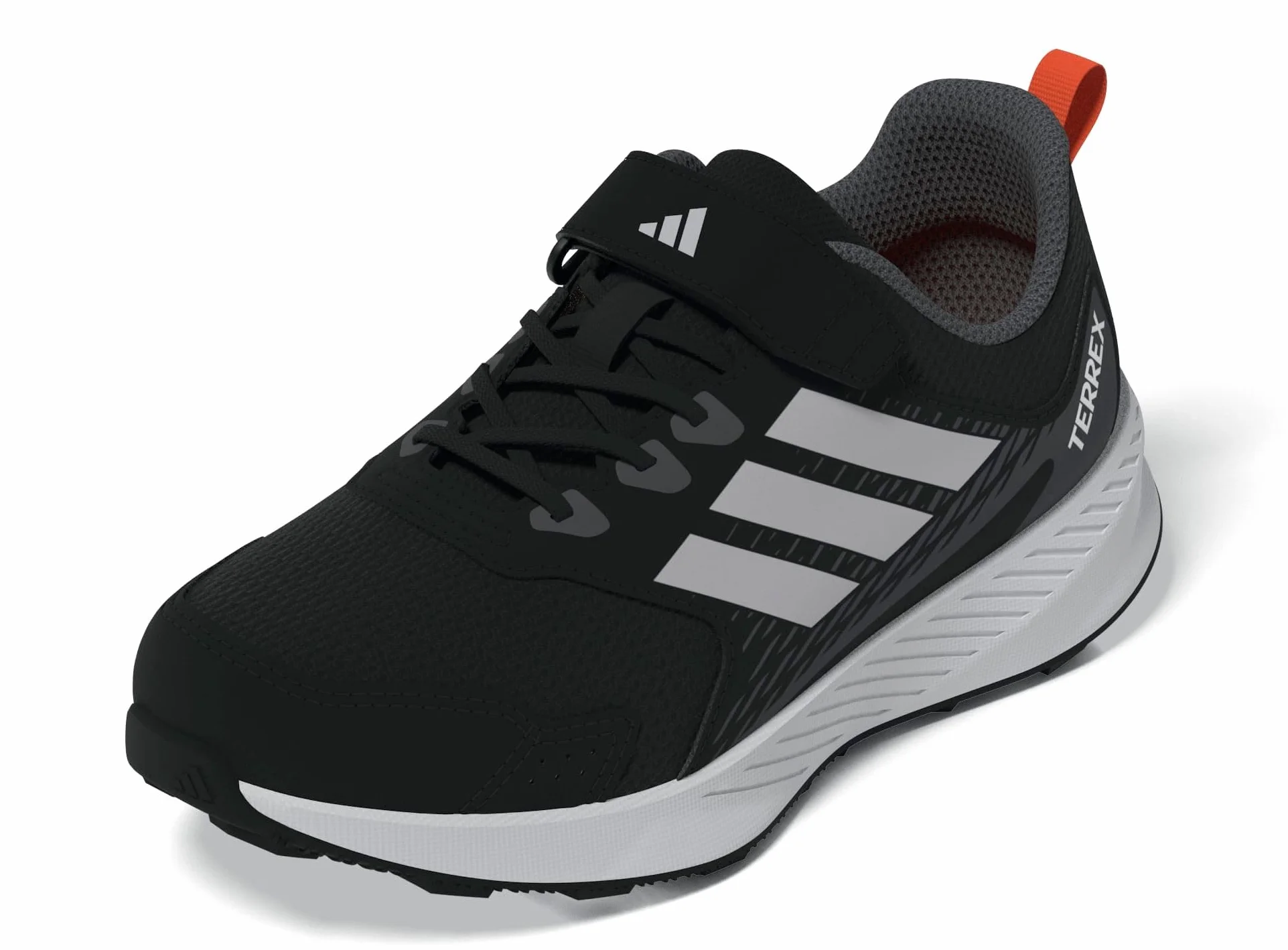 adidas Uniseks - dzieci Terrex Tracefinder Trail Running Children Shoes, Core Black/Grey One/Semi Impact Orange, 31 EU