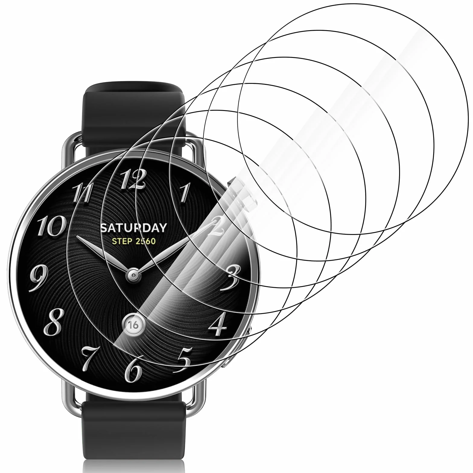 Hianjoo 6 sztuk folii ochronnych na wyświetlacz kompatybilne z Xiaomi Watch S4 41 mm, Premium Soft Folie ochronne na wyświetlacz (41 mm)