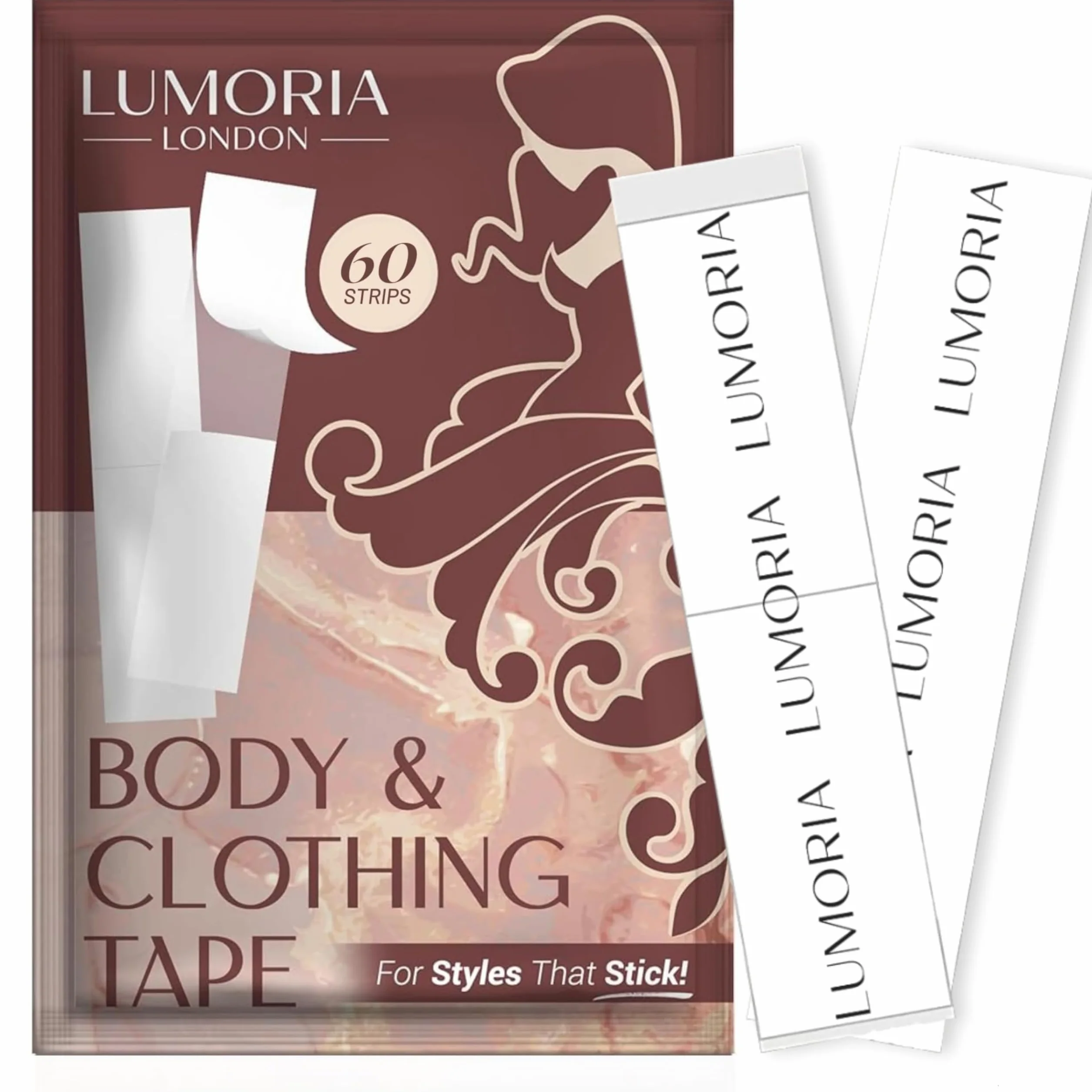 LUMORIA Fashion Tape dwustronna taśma klejąca, przezroczysta, dwustronna, nadaje się do wszystkich rodzajów tkanin i skóry wrażliwej, samoprzylepna z mocnym trzymaniem