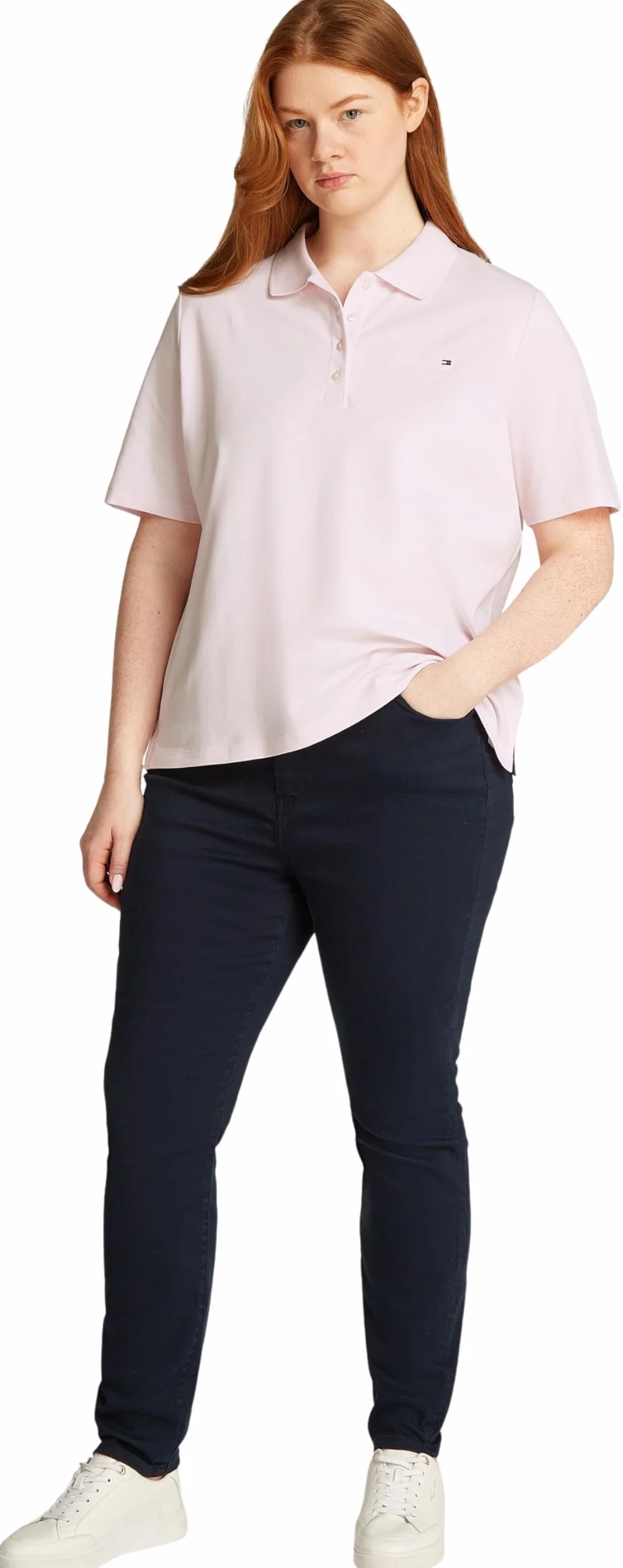 TOMMY HILFIGER CRV 1985 REG PIQUE POLO SS WW0WW39597 Kobiety Crv 1985 Reg Pique Polo Ss Ww0ww39597