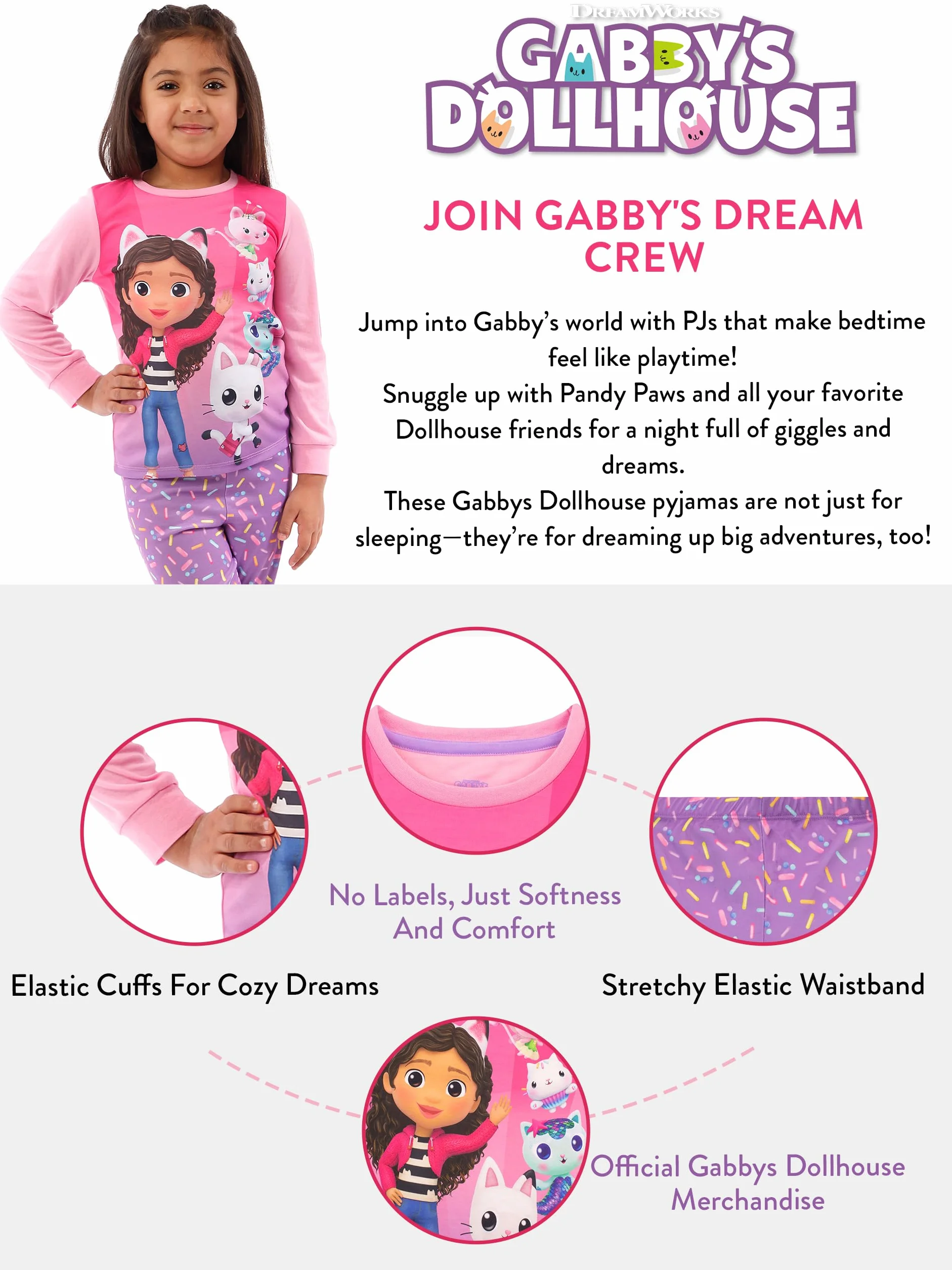 DreamWorks Dziewczyny Piżama Gabbys Dollhouse