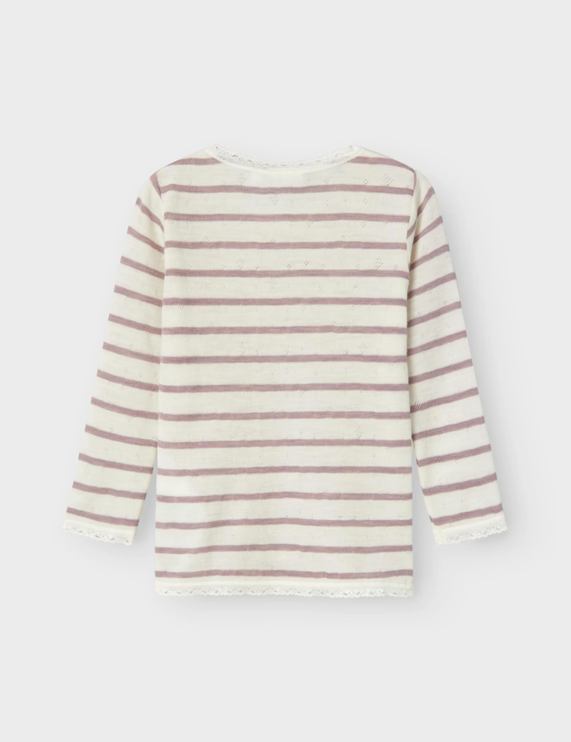Nmfwang Wool Needle Ls Top Noos, biały, 104 cm