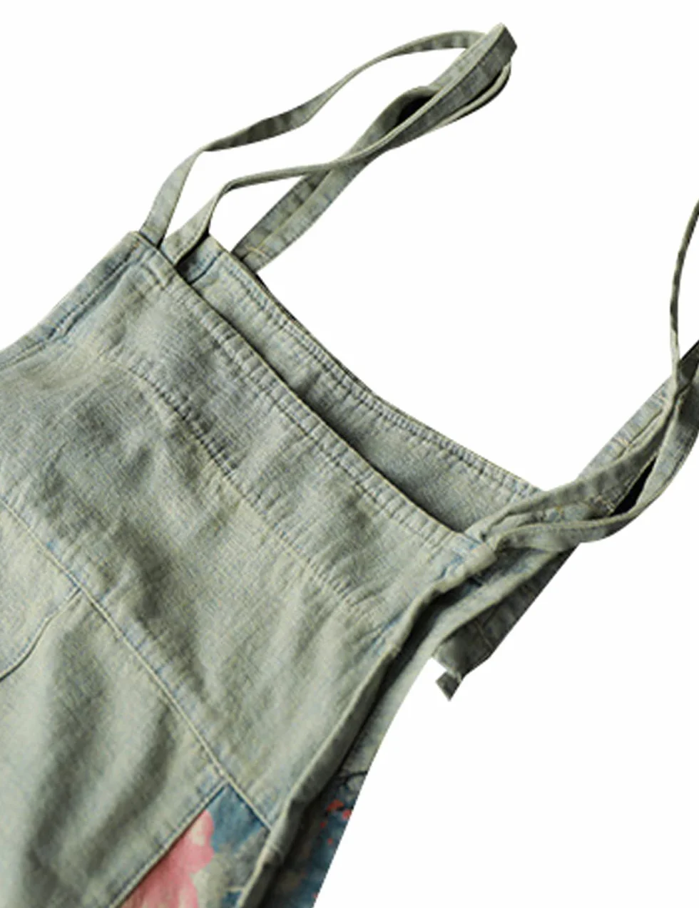 Youlee Damskie letnie wiosenne kombinezony vintage bawełniane ogrodniczki z kieszeniami, styl 7, rozmiar uniwersalny