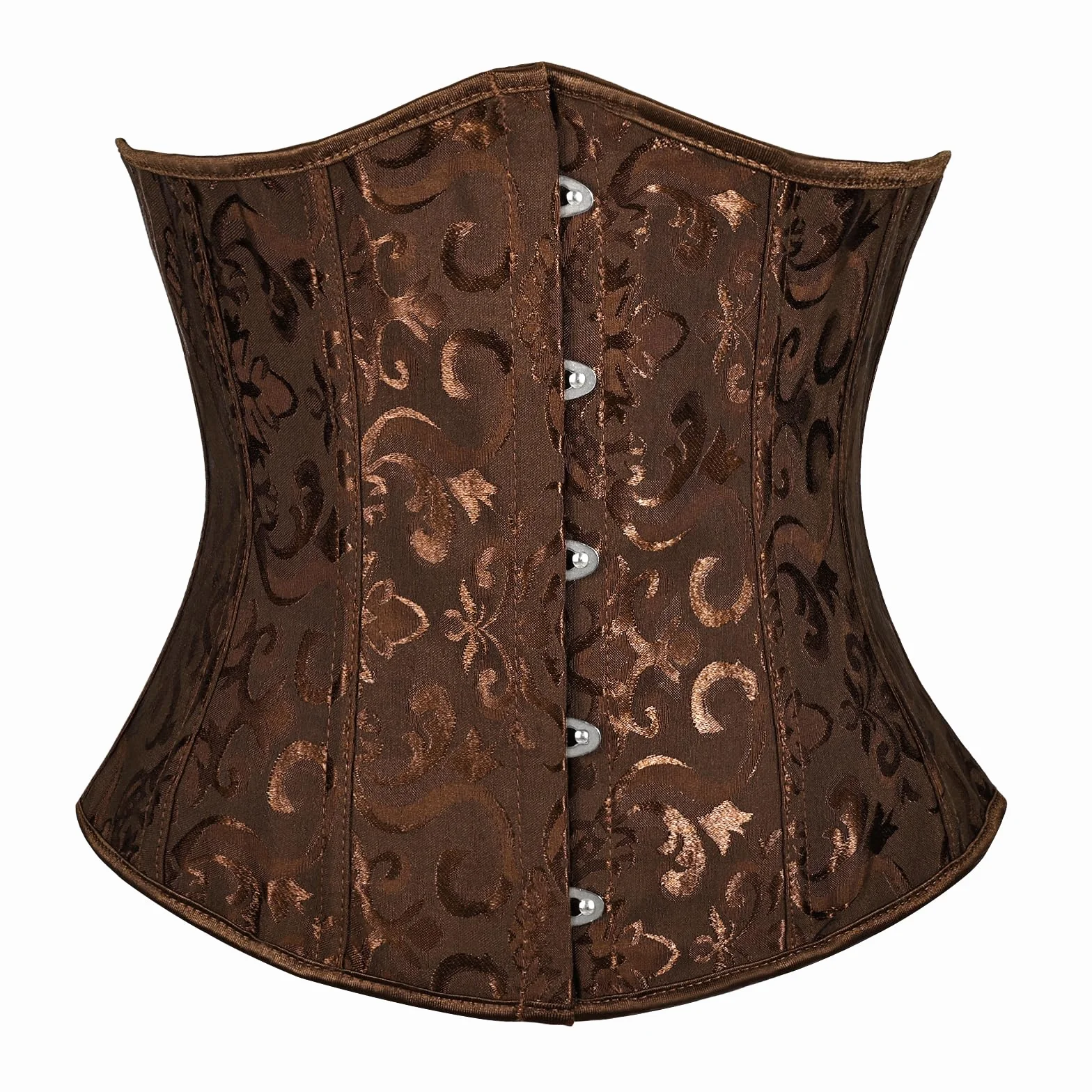 TRIWORKS Gorset damski gorset gorset pod biustem satynowy Lace Up Waist Cincher na Halloween i karnawał XS-6XL