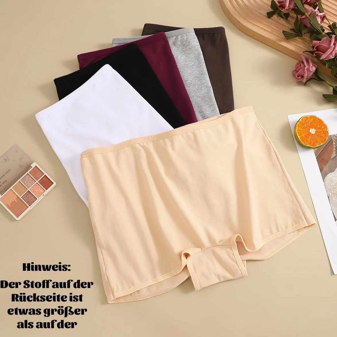 ALL OF SHE Damskie bokserki z miękkiej bawełny - oddychające damskie majtki bawełniane, elastyczne, wygodne do codziennego użytku, 6 sztuk, rozmiary S-XXL, Opakowanie A-6, M